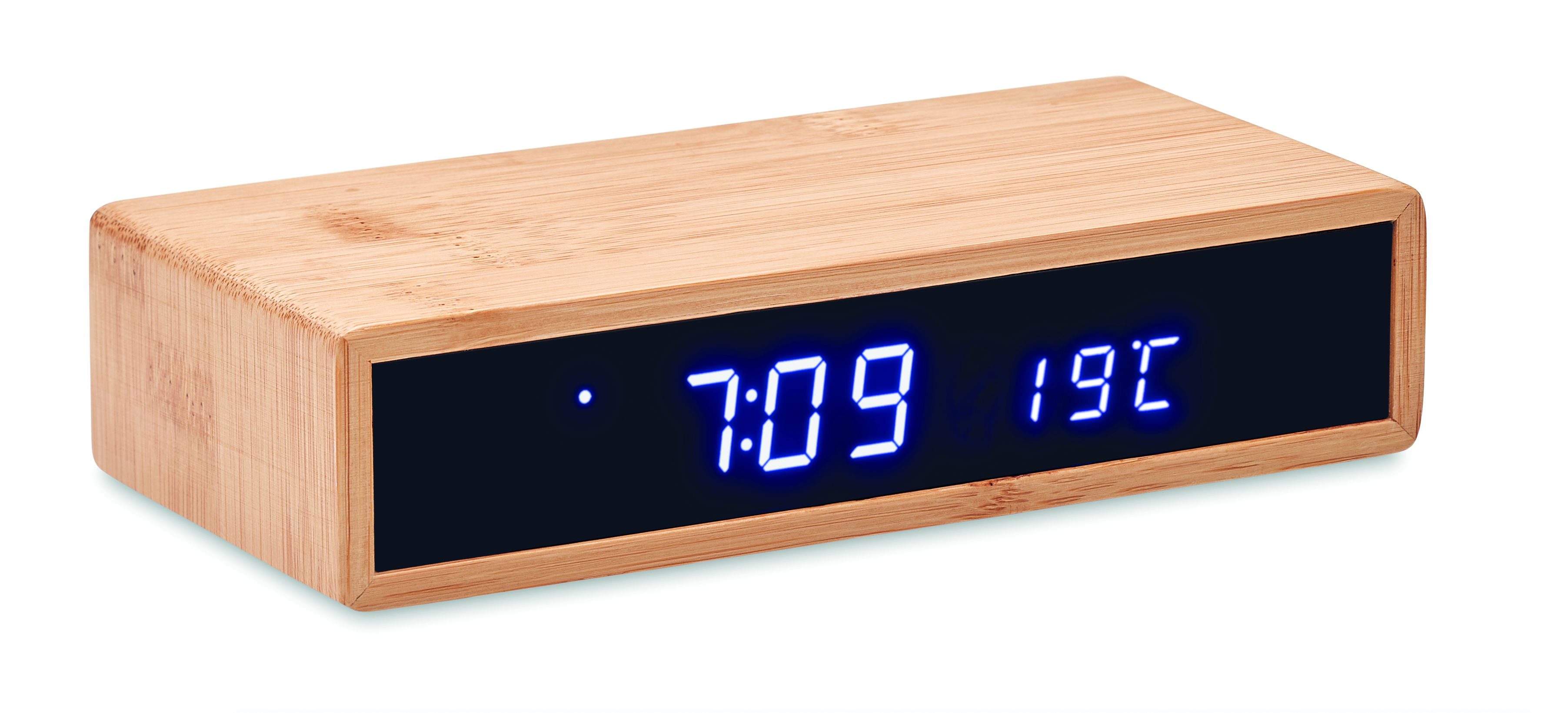 Uhrenrad, Digitaluhr, Led-Anzeige, Holzgehäuse, Schwarzer Bildschirm