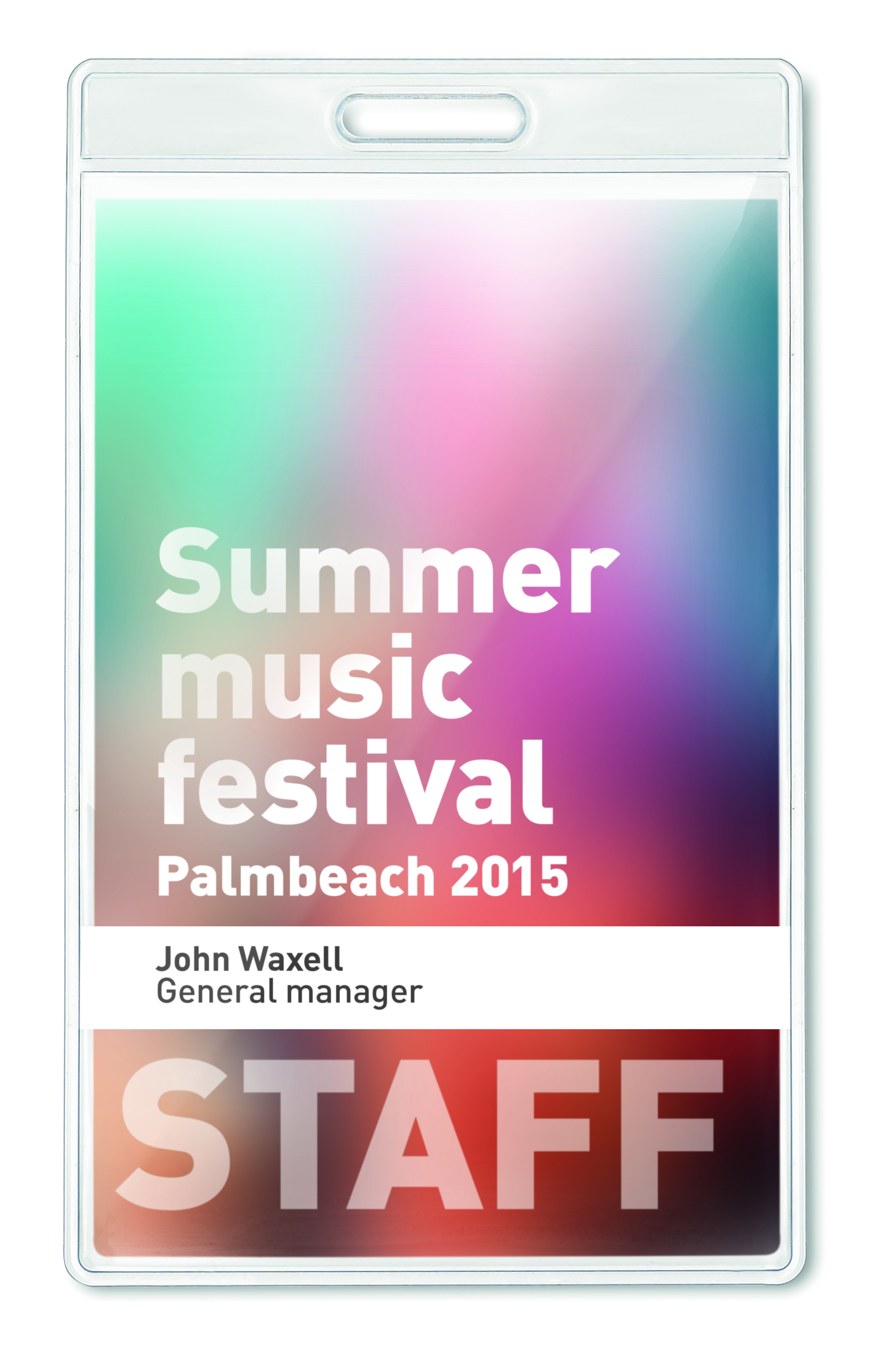 festival badge, staff badge, lanyard card, staff pass, name tag