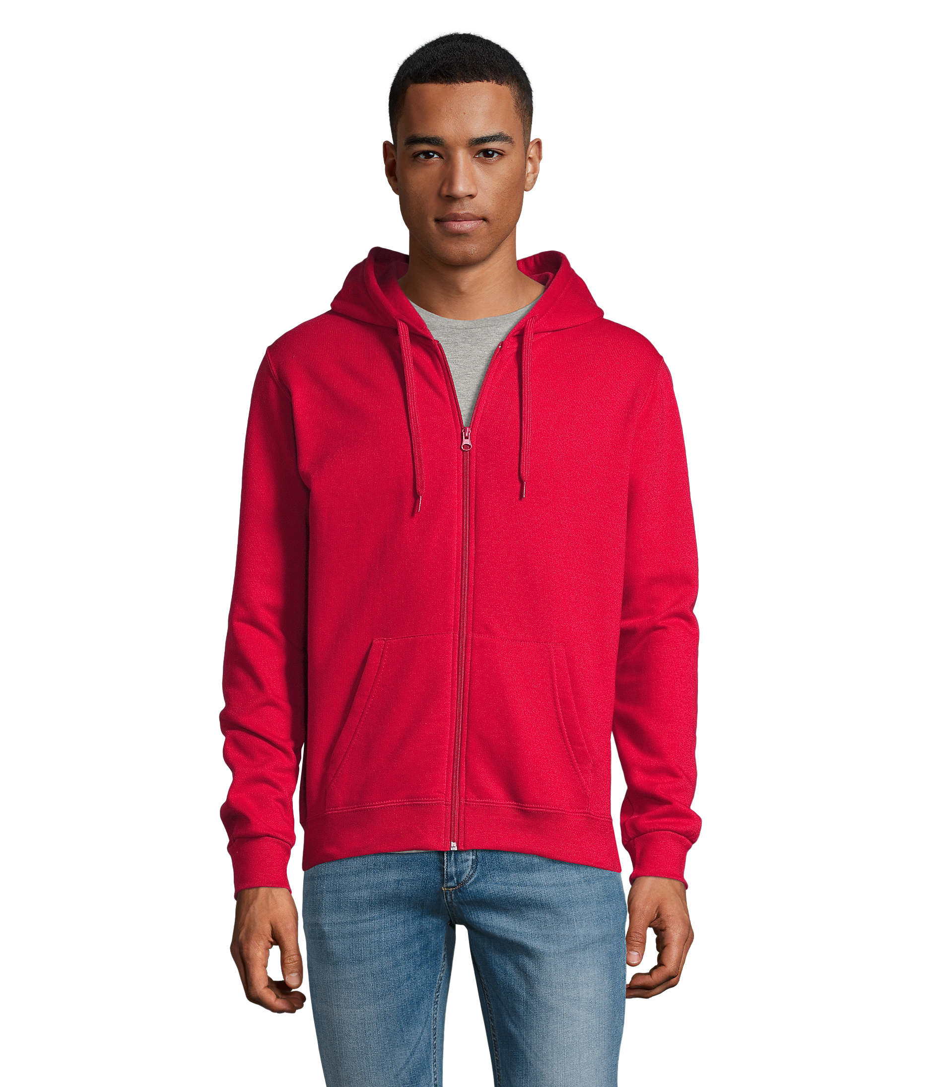 Hoodie, Zweifarbiger Hoodie, Vorderseite Reißverschluss, Kängurutasche, Baumwollmischung, Hoodie, Zip Front, Kangaroo Pocket, Red, Sweatshirt, Hoodie, Reißverschluss-Hoodie, Roter Hoodie, Taschen, Langarm, hoodie, Reißverschluss, rot, Kapuze, Tasche
