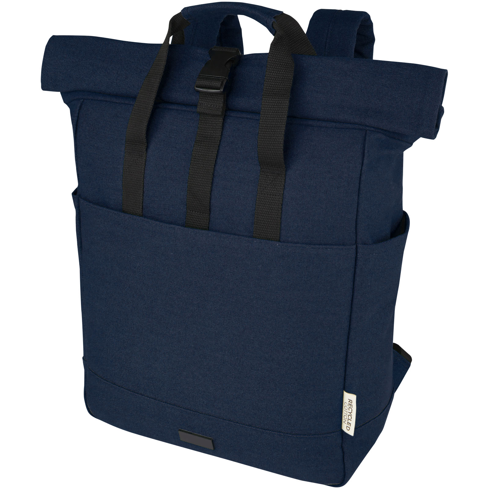 Rucksack, Rucksack, Canvas, Navyblau, Rolltop, Rucksack, Marineblau, Rolltop, Mesh-Täschchen, Schultergurte