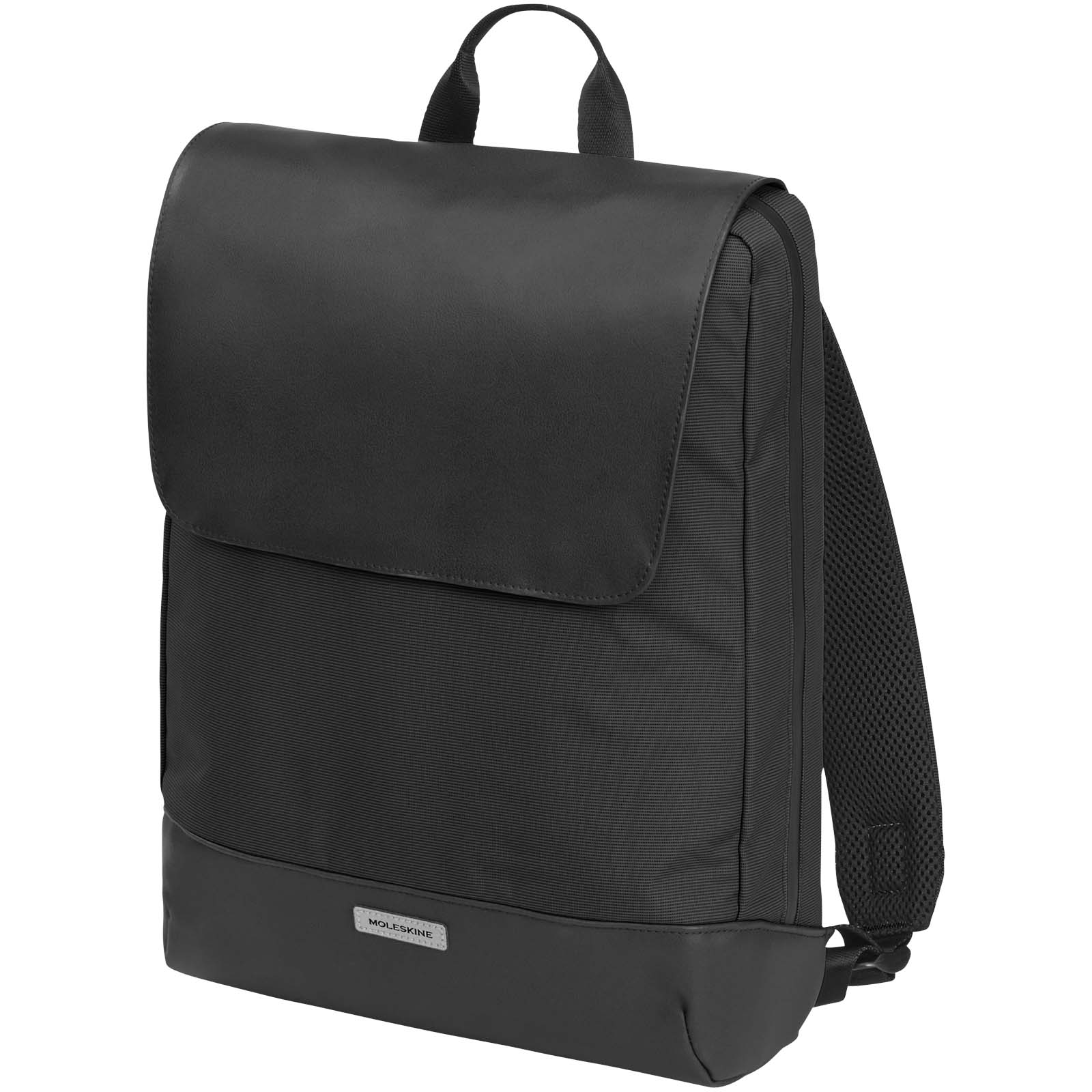 Rucksack, Schulrucksack, schwarz, Kunstleder, Minimalistisches Design