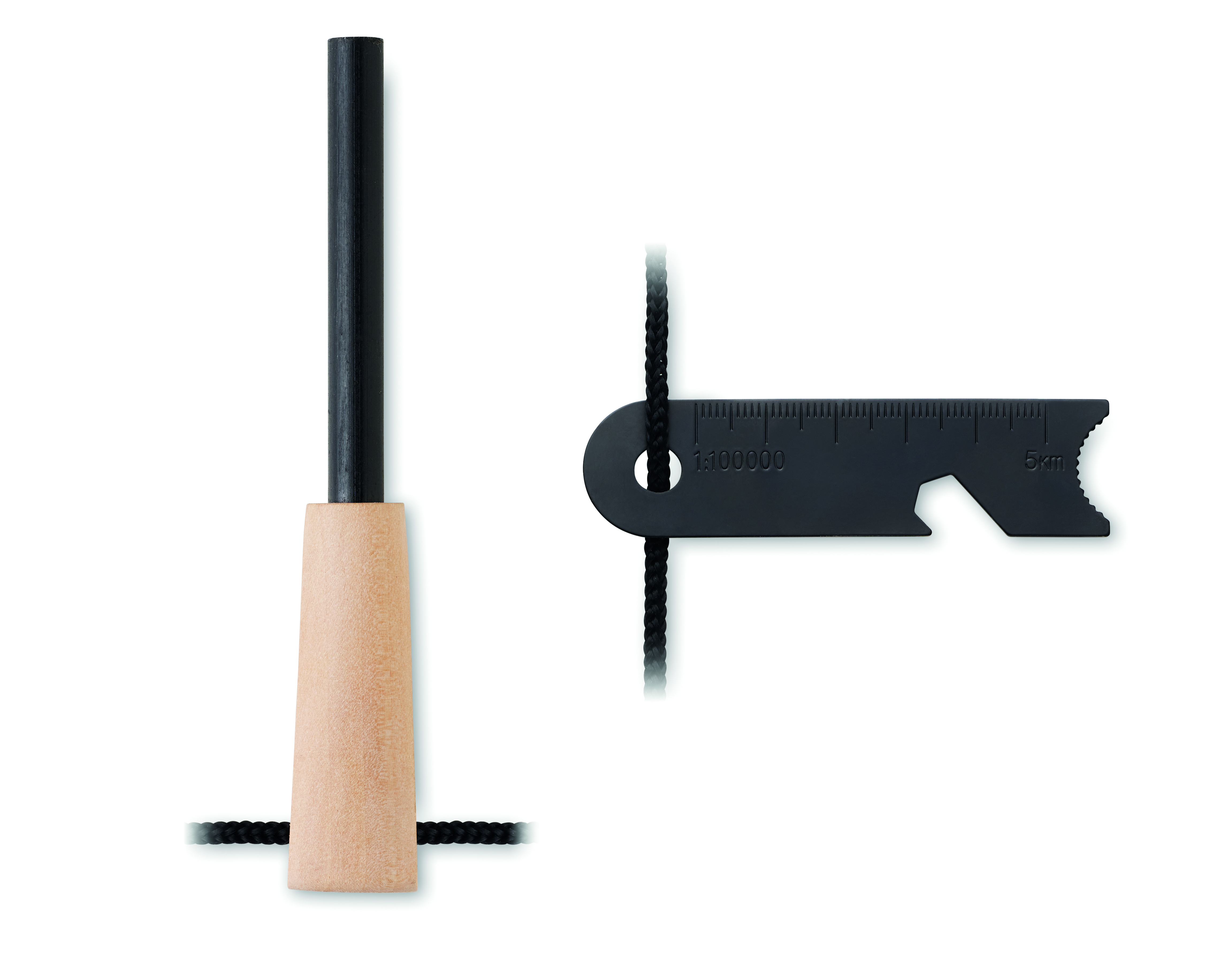 Schraubwerkzeug, Seilmaschinen, Holzgriff, Pendel, Messwerkzeug, Knotenstab, Seilnadel, Kordel, HMS-Tool, Schwarz, Stockholm, Kaltmeter?, not good