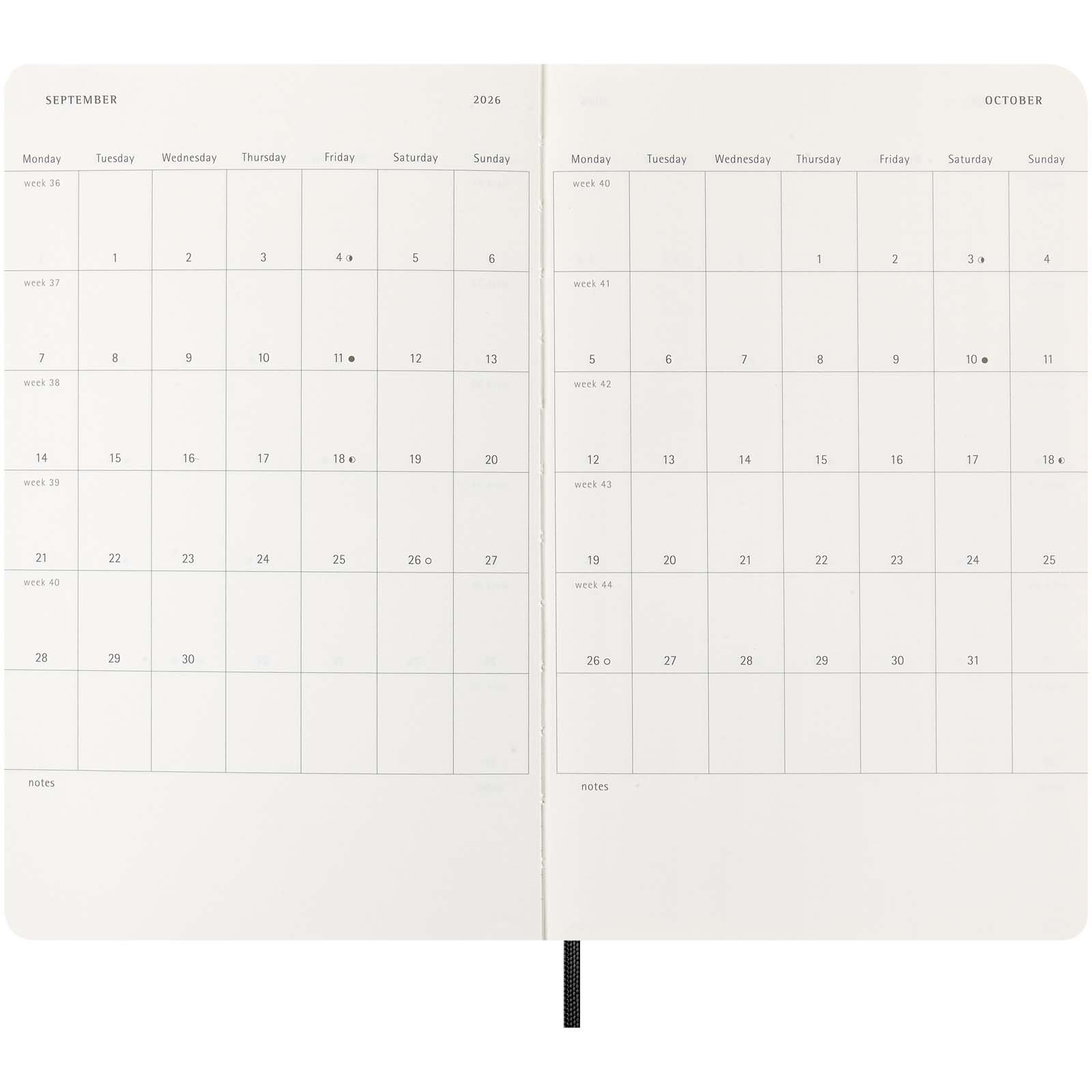 notebook, planner, kalender, offen, wochenplan