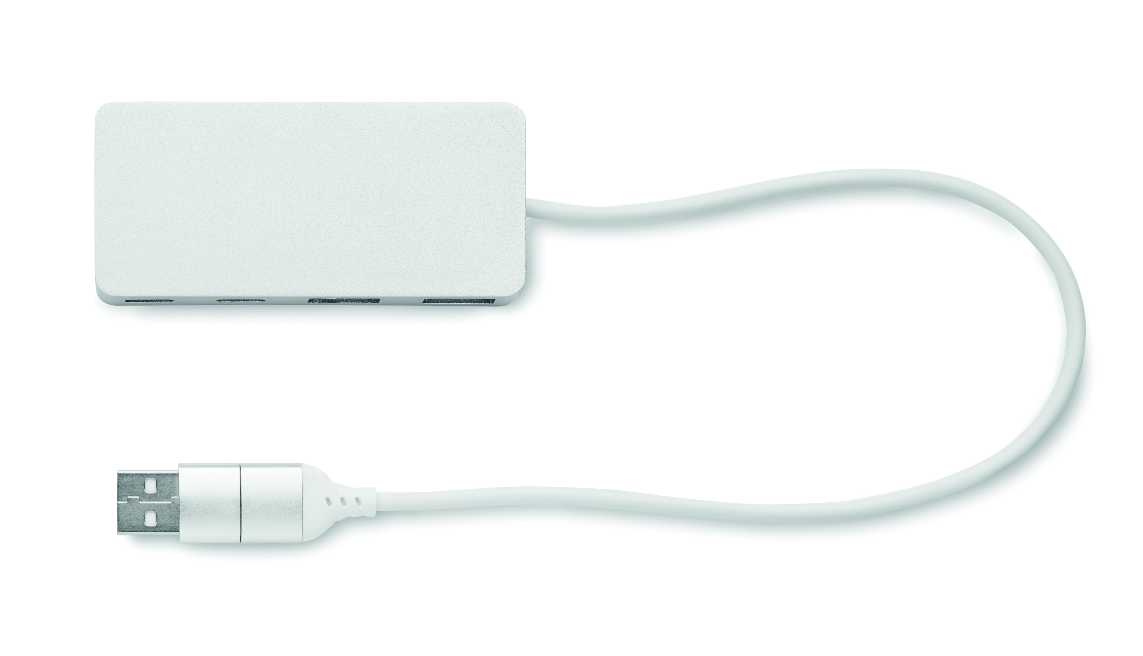 USB-C-Adapter, HDMI-Adapter, Metallgehäuse, weißes-Kabel, Dongle, USB-C Dongle, Adapter, Silber, Kabel, Anschluss, Adapter, USB-C, Aluminium, Weiss, Kabel