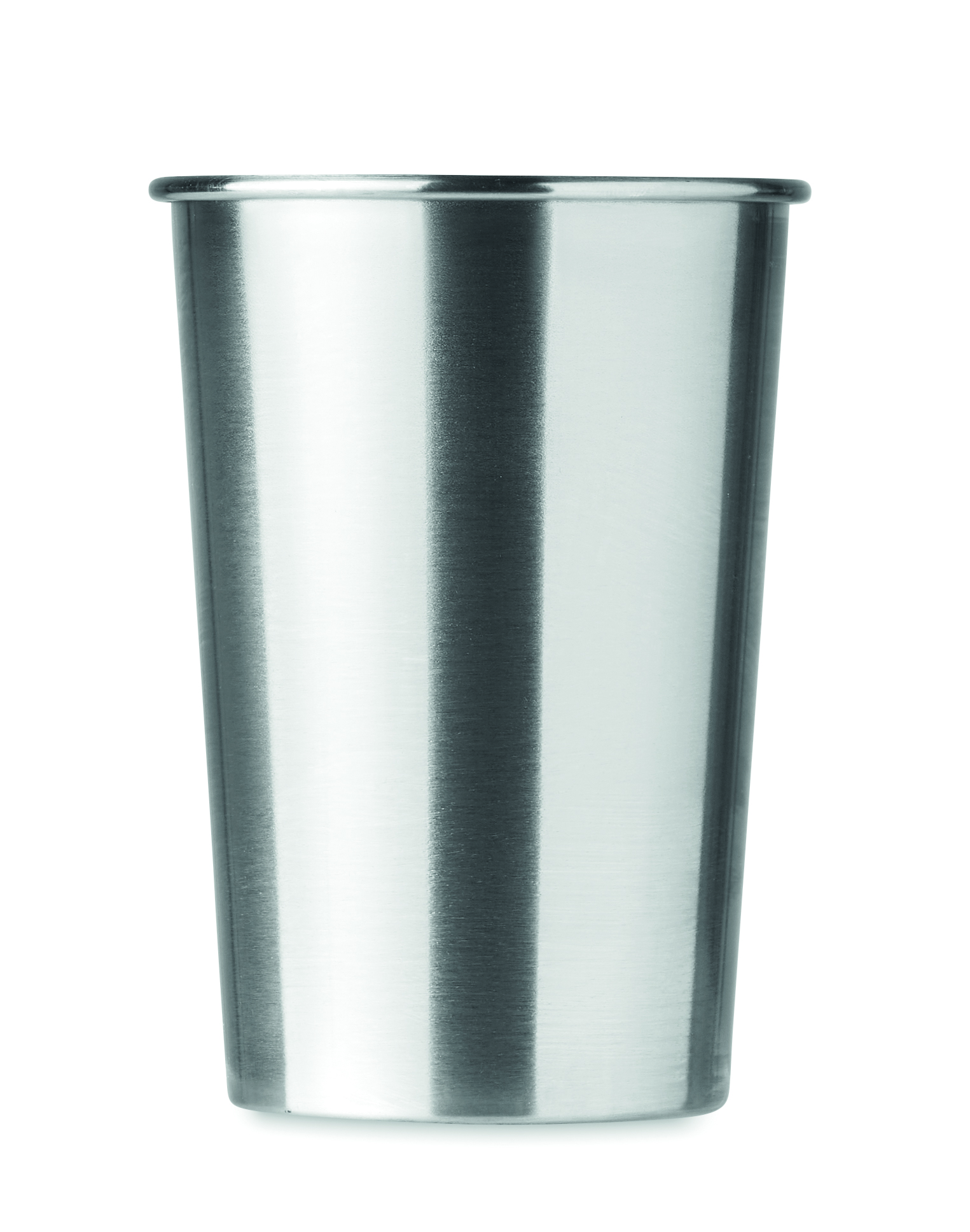 Becher, Stahl, Edelstahl, flacher Rand, Küchenutensil