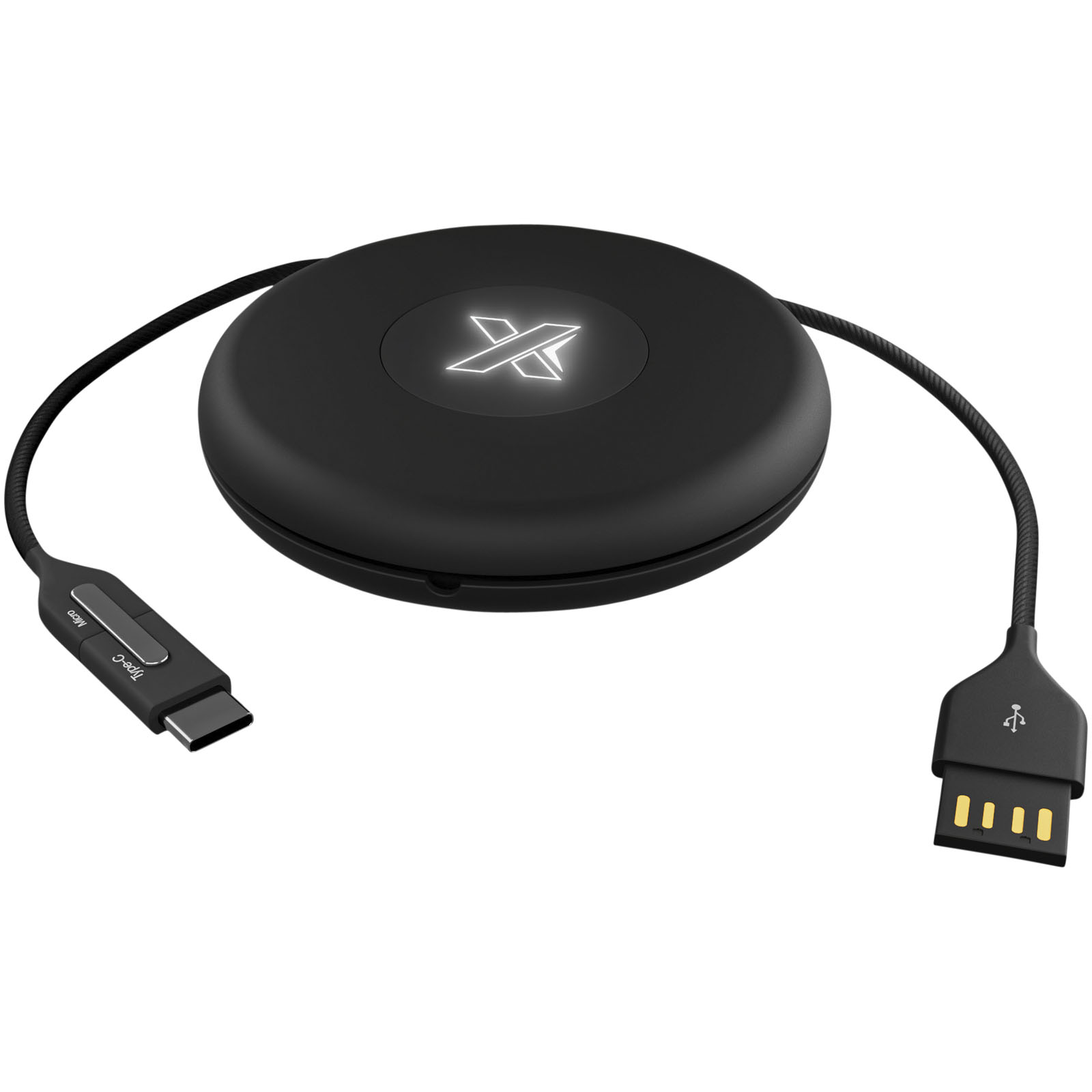drahtloser ladestation, andock, USB-C stecker, magnetischer ring, runder pad
