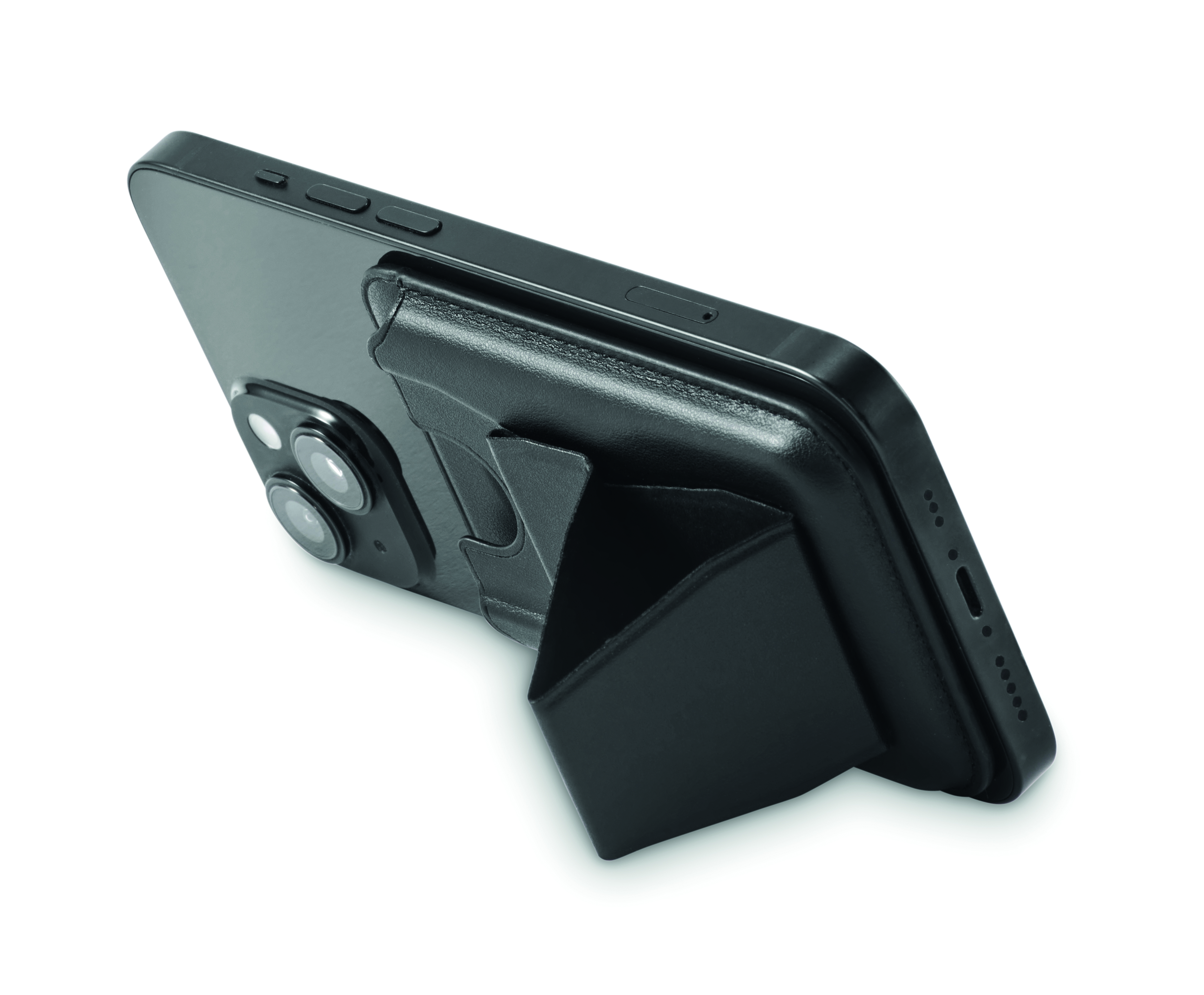 Hülle, Telefonhalter, Kartenhalter, Klappständer, Schwarz, Kamera-Hülle, Kamerahalterung, Magnetständer, Schwarz, Smartphone-Zubehör, Handy-Halterung, Smartphone-Halterung, Kartenhalter, Kamerablock, Ständer