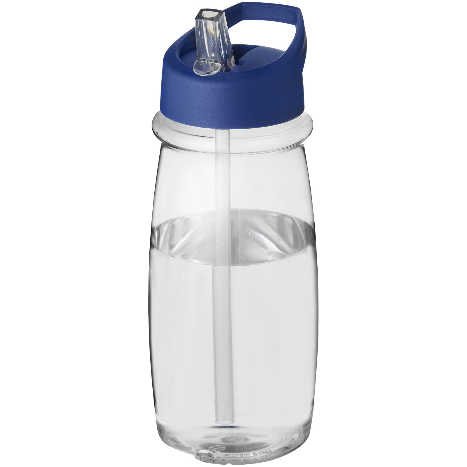 Wasserflasche, Trinkflasche, Glasflasche, Blauer Deckel, Strohhalm-Adapter, wasserflasche, trinkflasche, kappe, kunststoff, transparent