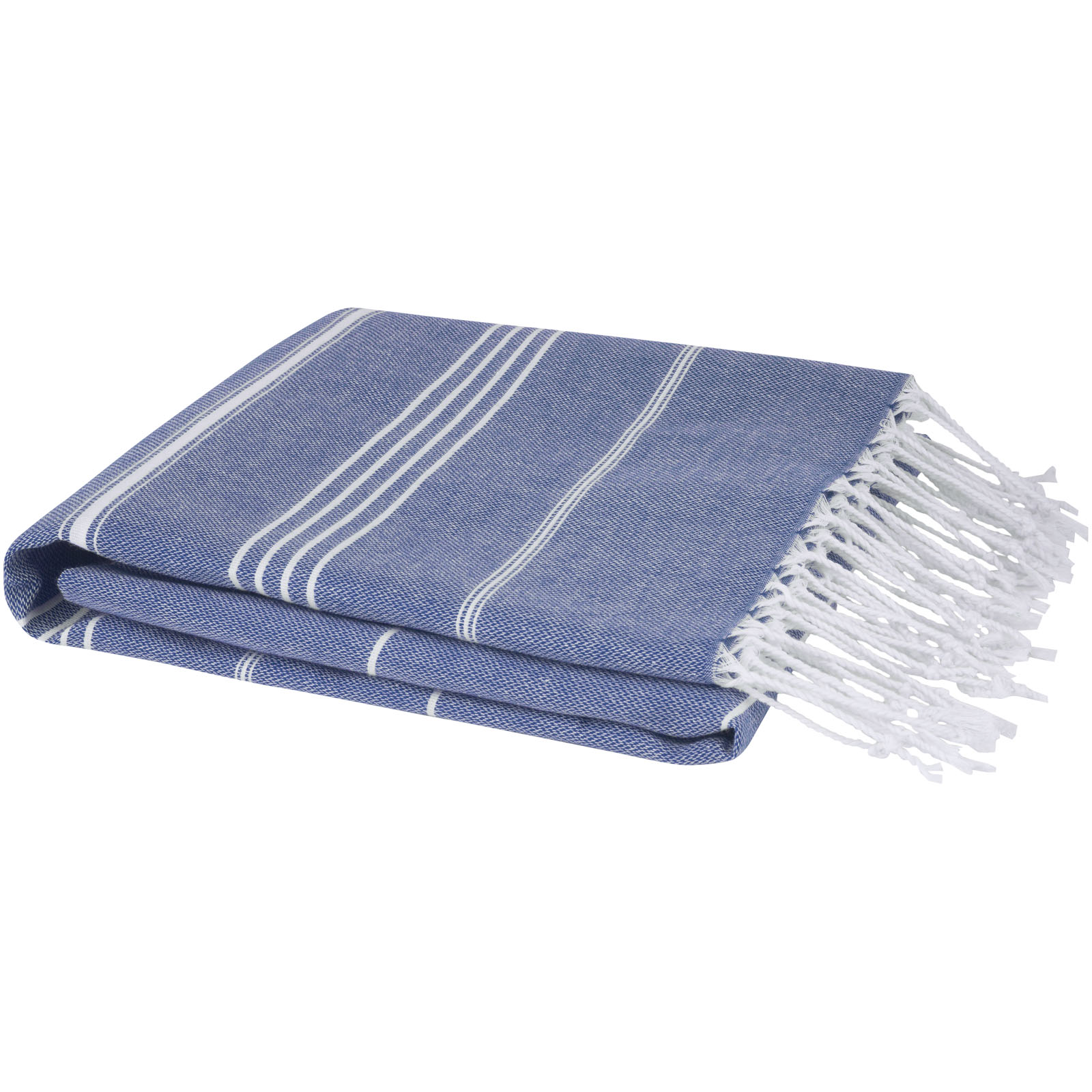 Plaid Blanket, Throws, Blau, Baumwolle, Fransen