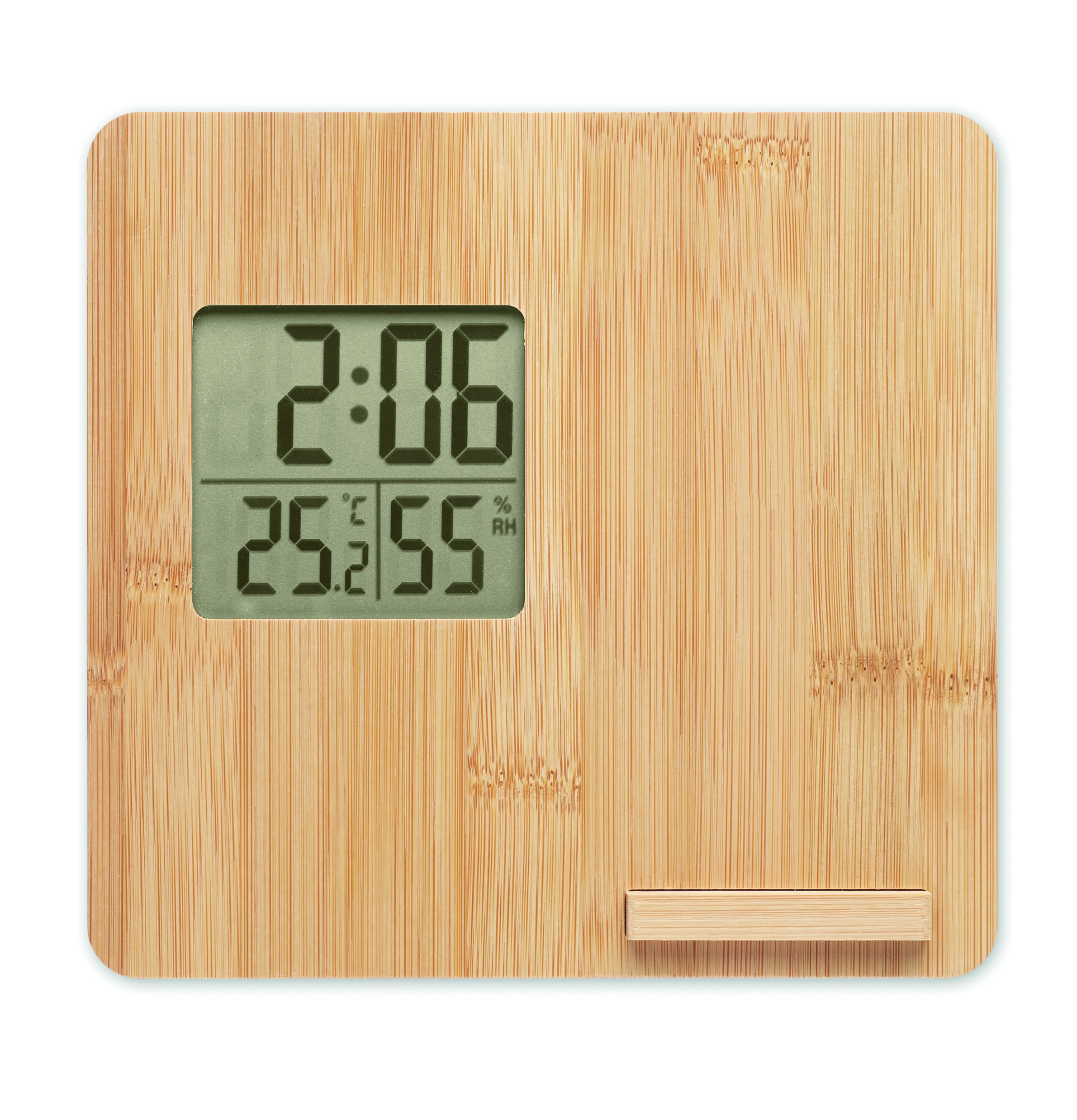 digitaler thermometer, Holz-Waage, LCD-Anzeige, Feuchtigkeitsanzeige, Bambus-Oberfläche