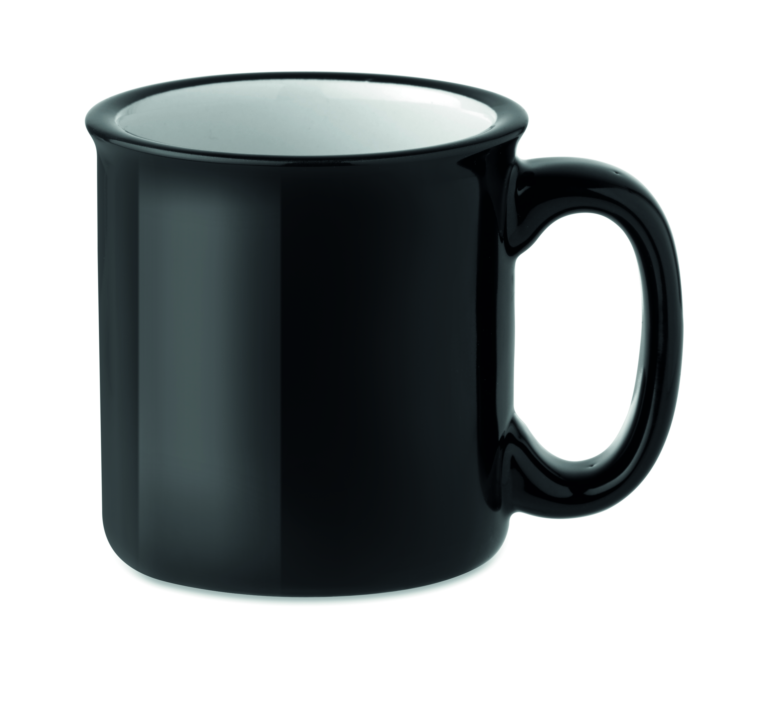 Tasse, Becher, Schwarz, Keramik, Kaffeetasse, Kaffee-Tasse, Keramik, schwarz, Einzeln, Glas-ähnlich