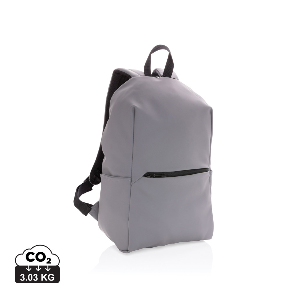 Rucksack, Backpack, Grauer Rucksack, Kunststoffoptik, Leichter Rucksack