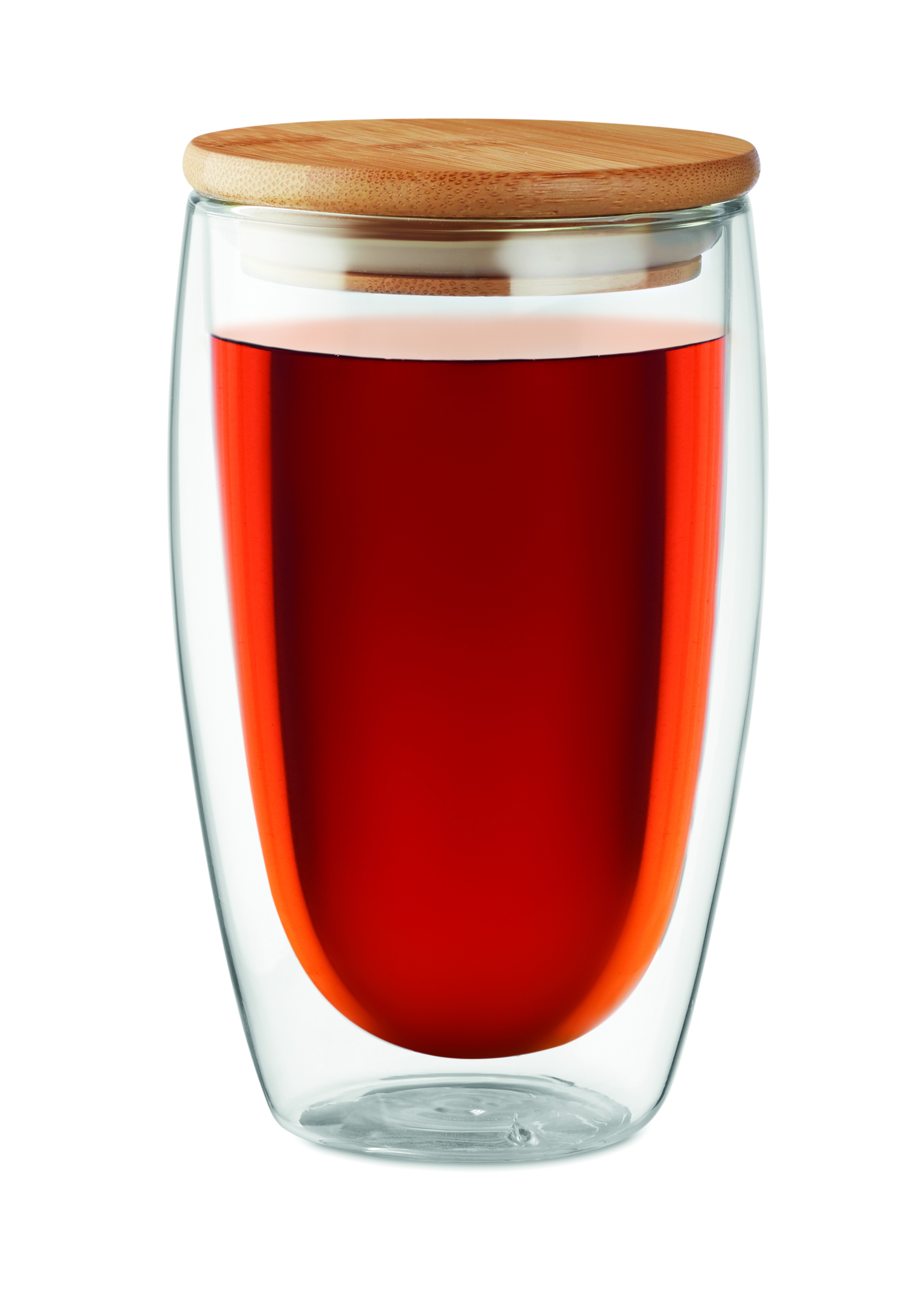 Glass Jar, Wooden Lid, Double Wall, Red Tea, Container