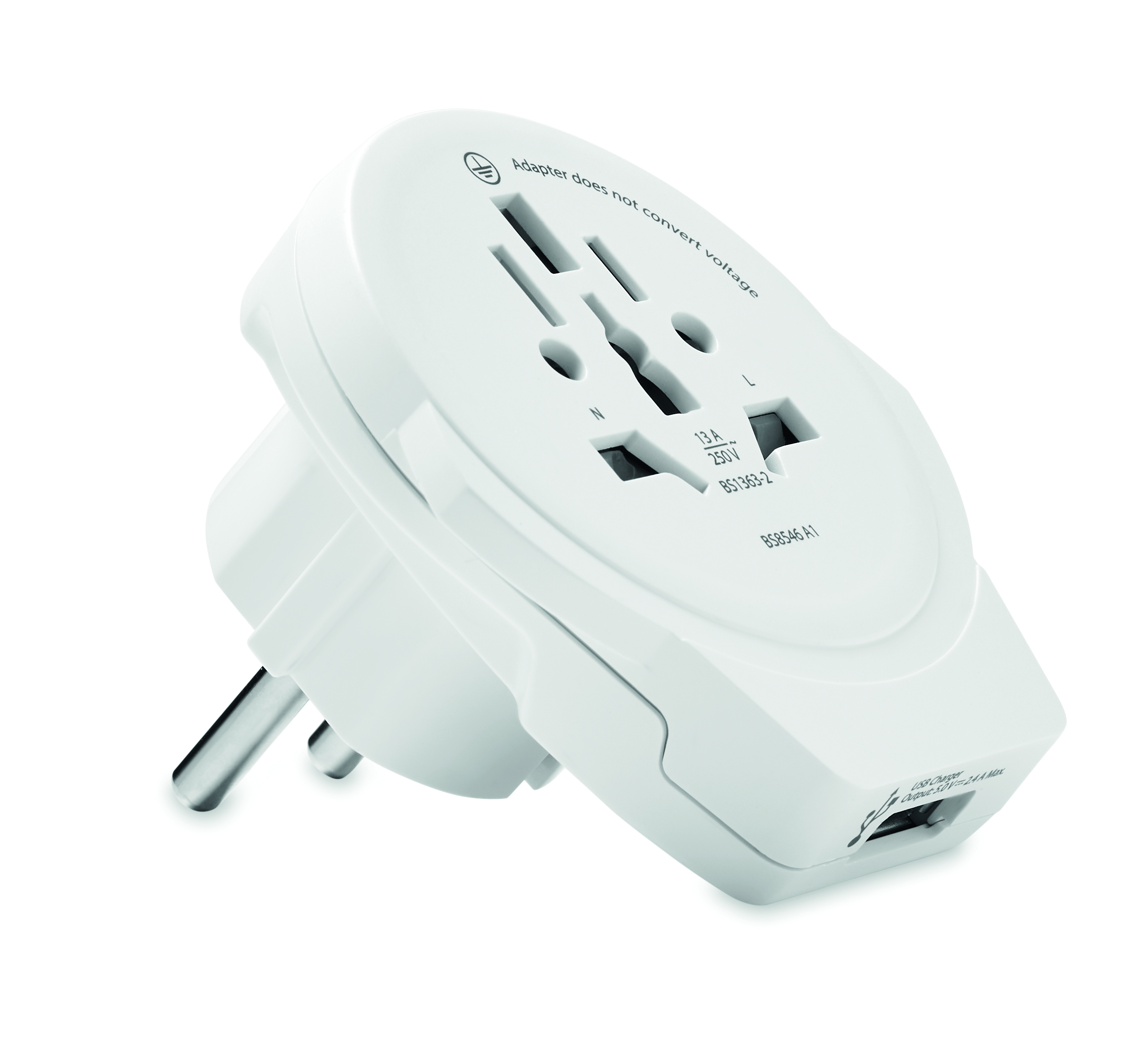 Stecker Adapter, Twin USB, EU-Stecker, Reiseadapter, Mehrfachstecker