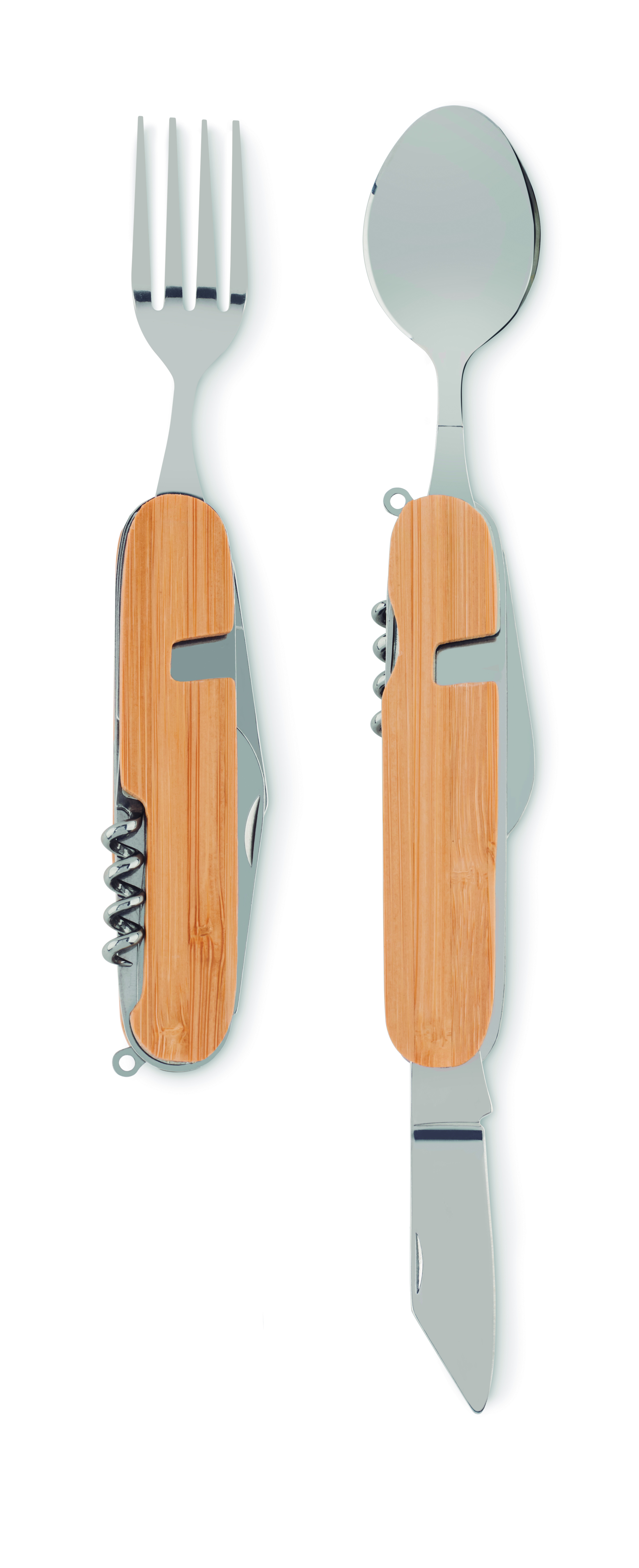 Tischbesteck, Gabel, Messer, Holzgriff, Multiquital