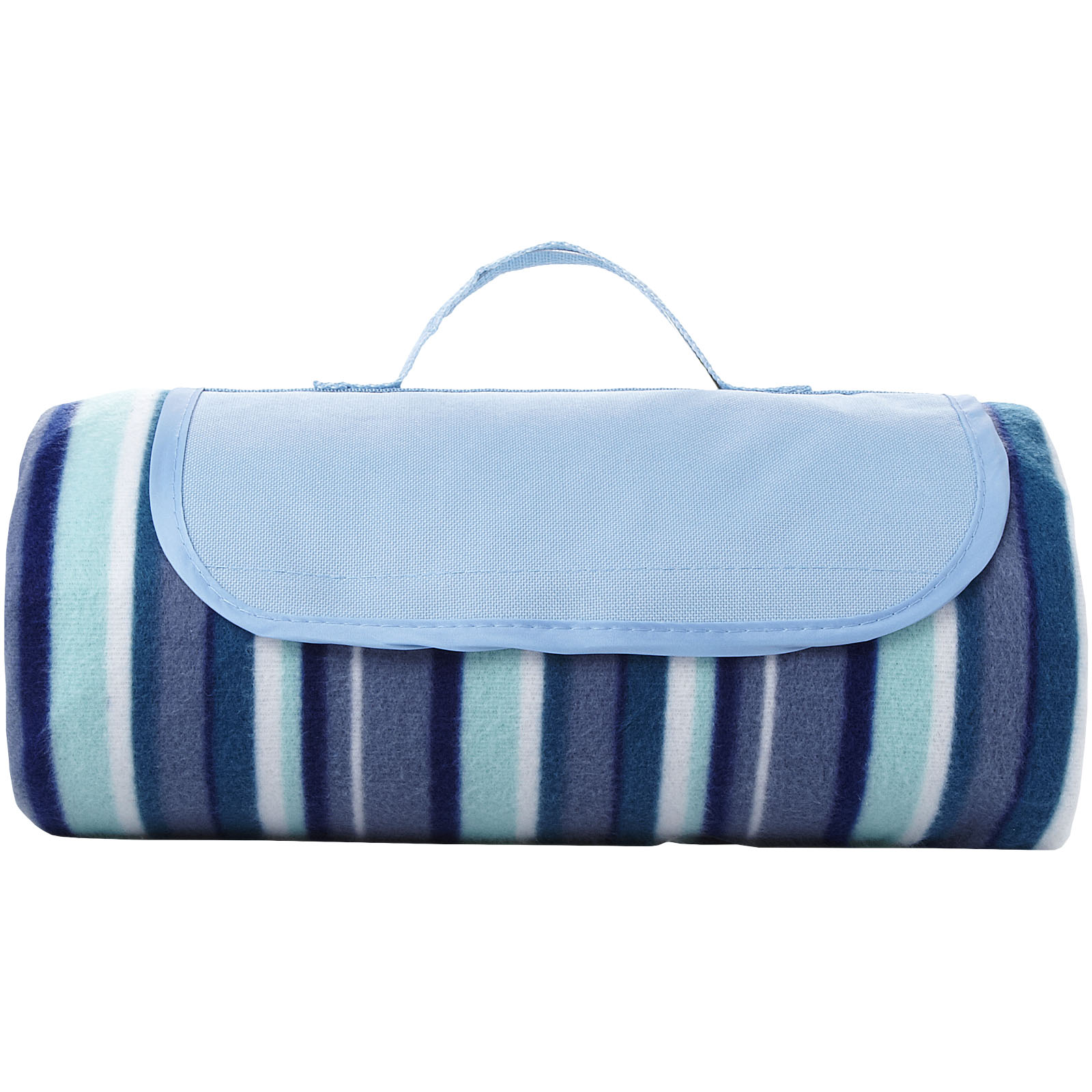 Strandmatte, Stranddecke, Taschenrolle, Blau, Streifen