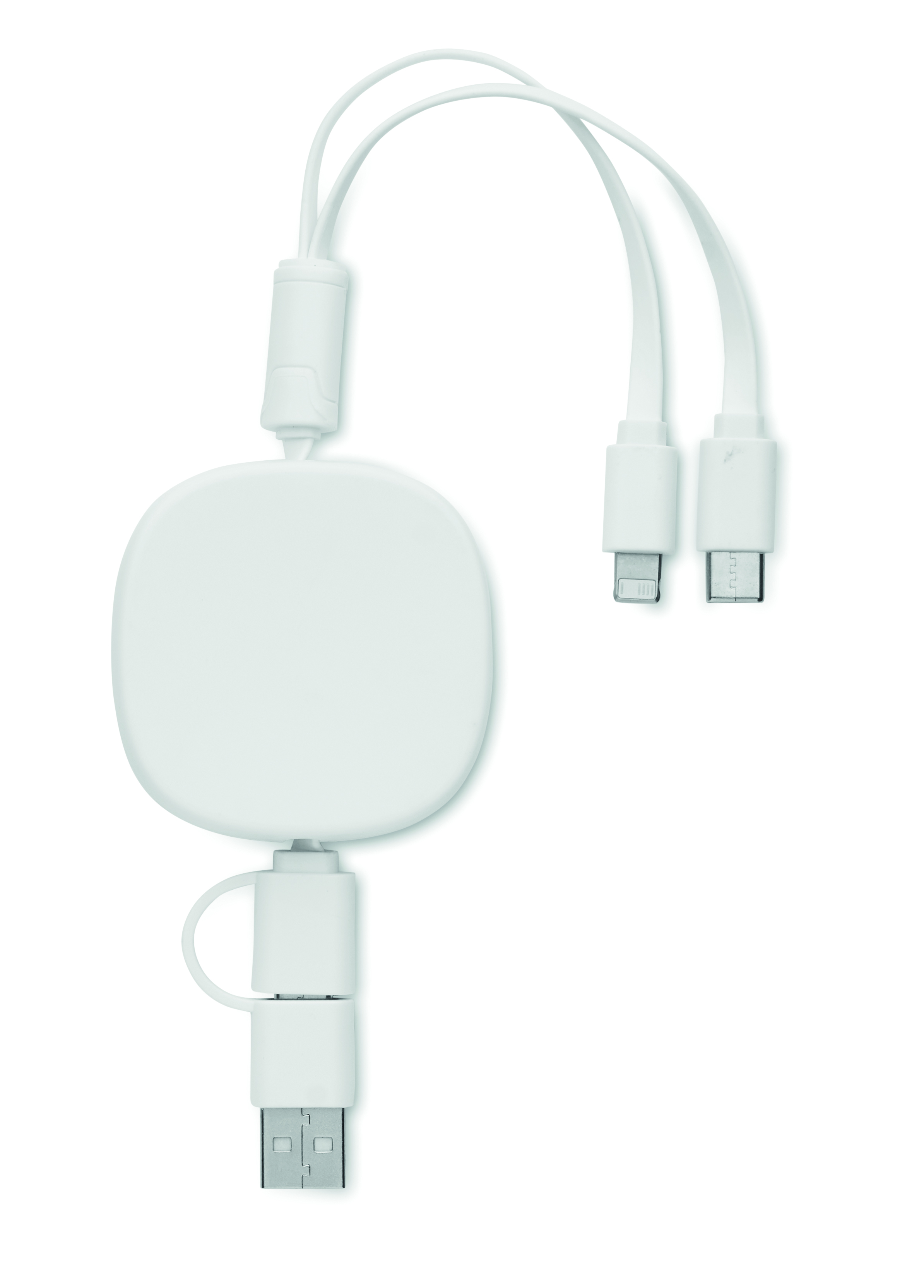 USB-C Hub, Adapter, Ladekabel, zwei Kabel, Weiß, Ladegerät, Adapter, USB-C, Kabel, Nackenband-Adapter, Adapter, USB-C, Ladezubehör, USB-Stecker, Kabelarm, Adapter, Ladegerät, USB-C, Dongle, Kabel