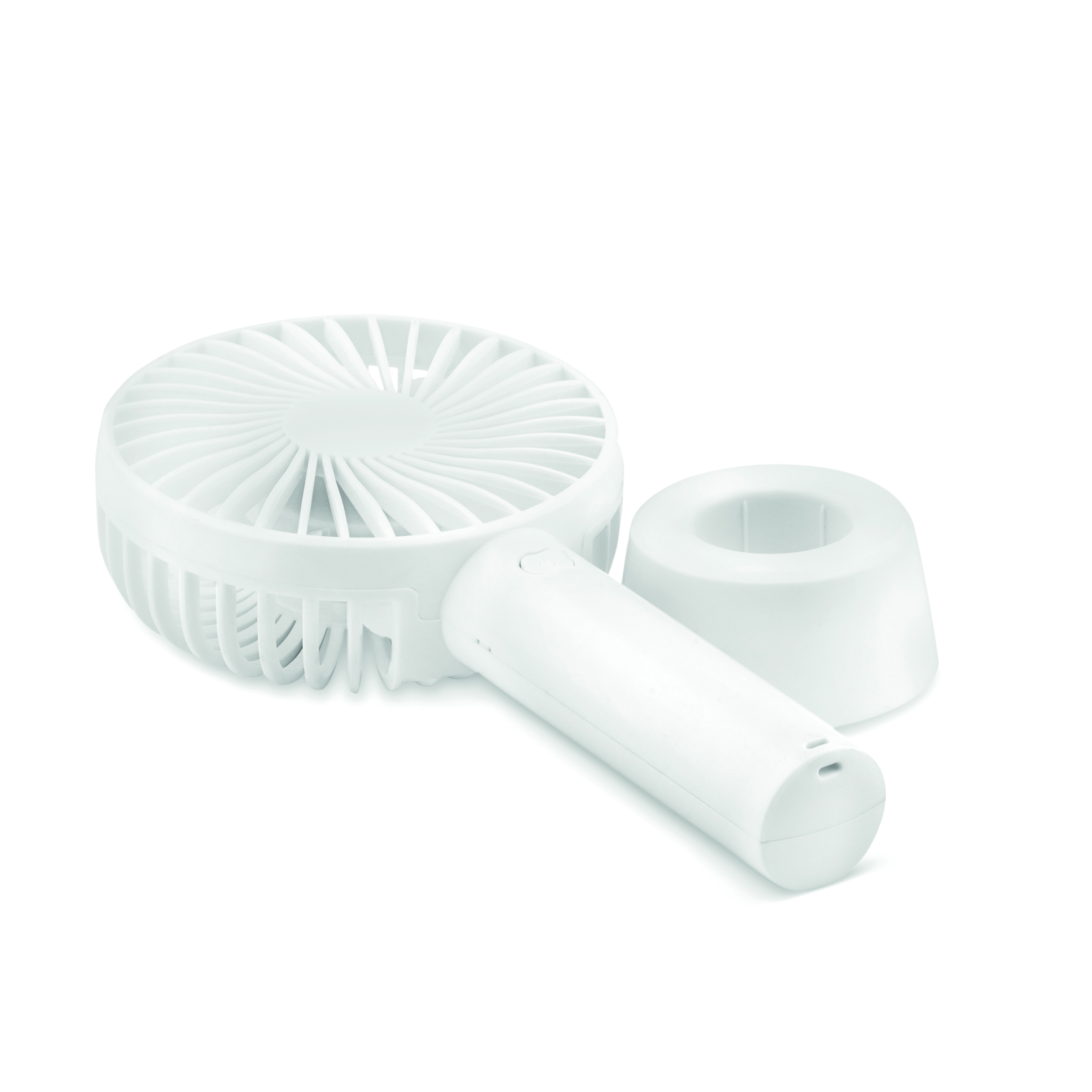 Handhalterventilator, Faltventilator, USB-Betrieb, Weiß, Kompakt