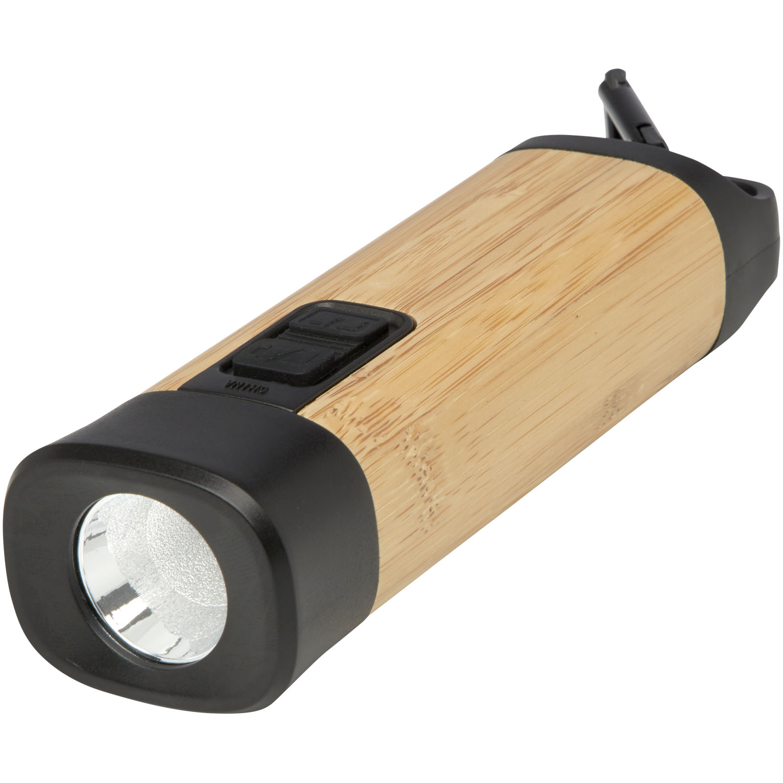 Taschenlampe, Holz, Bambus, LED, Schwarz