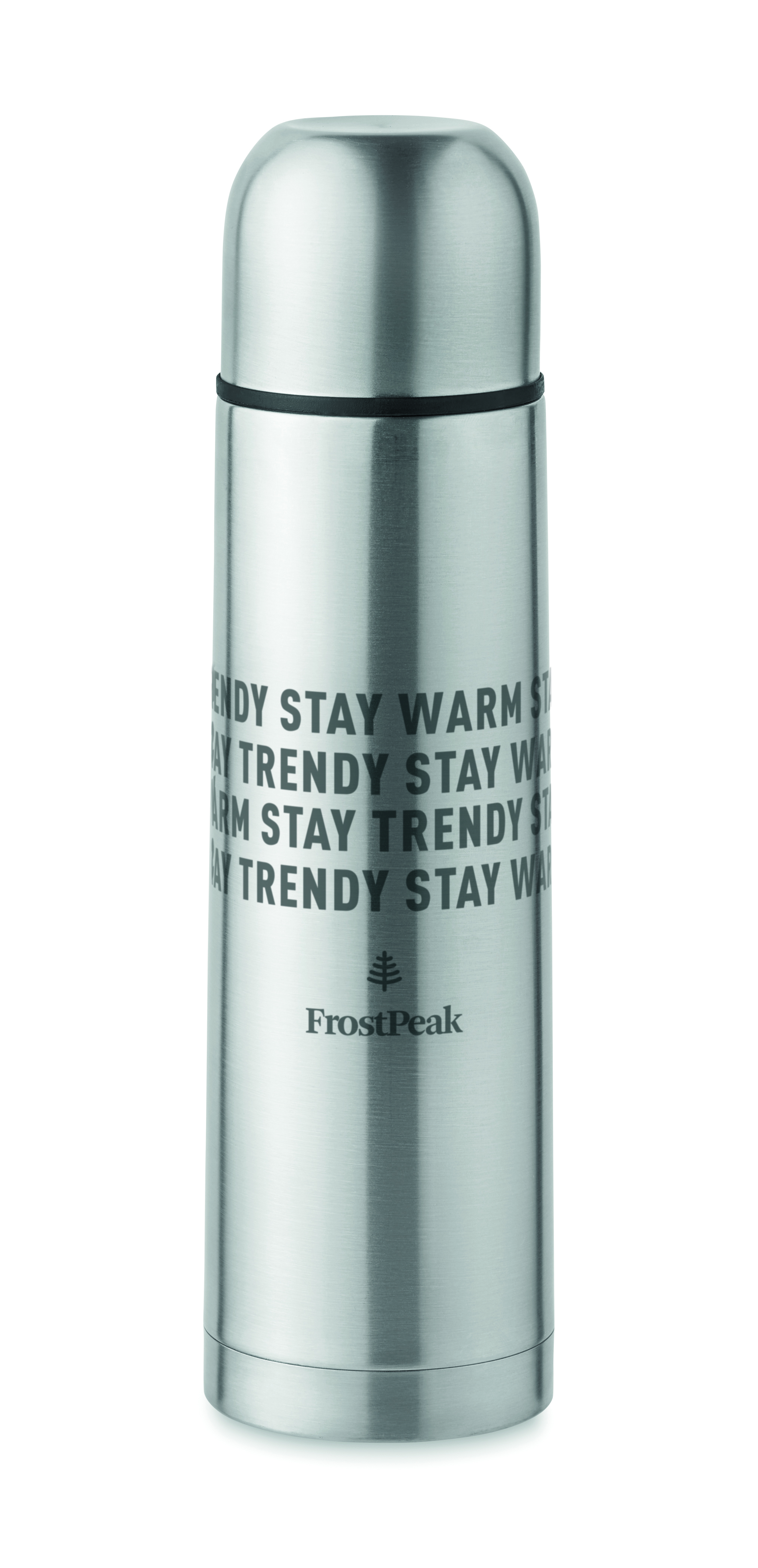 Thermos, Edelstahl, Vakuumflasche, Silber, Behälter, Thermos, Edelstahl, Vakuumflasche, Schwarzgrau, Trendy Text, Thermo flask, Edelstahl, Isolierflasche, Verschlussdeckel, Silberner Zylinder