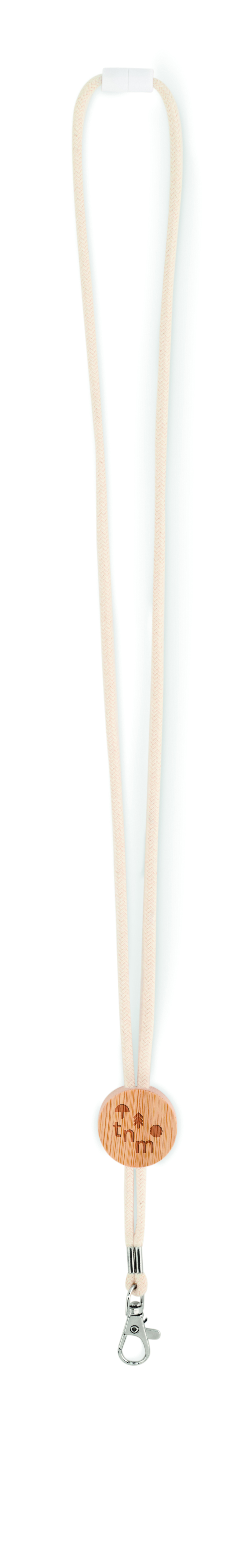 lanyard, cord, wooden bead, keychain, clip