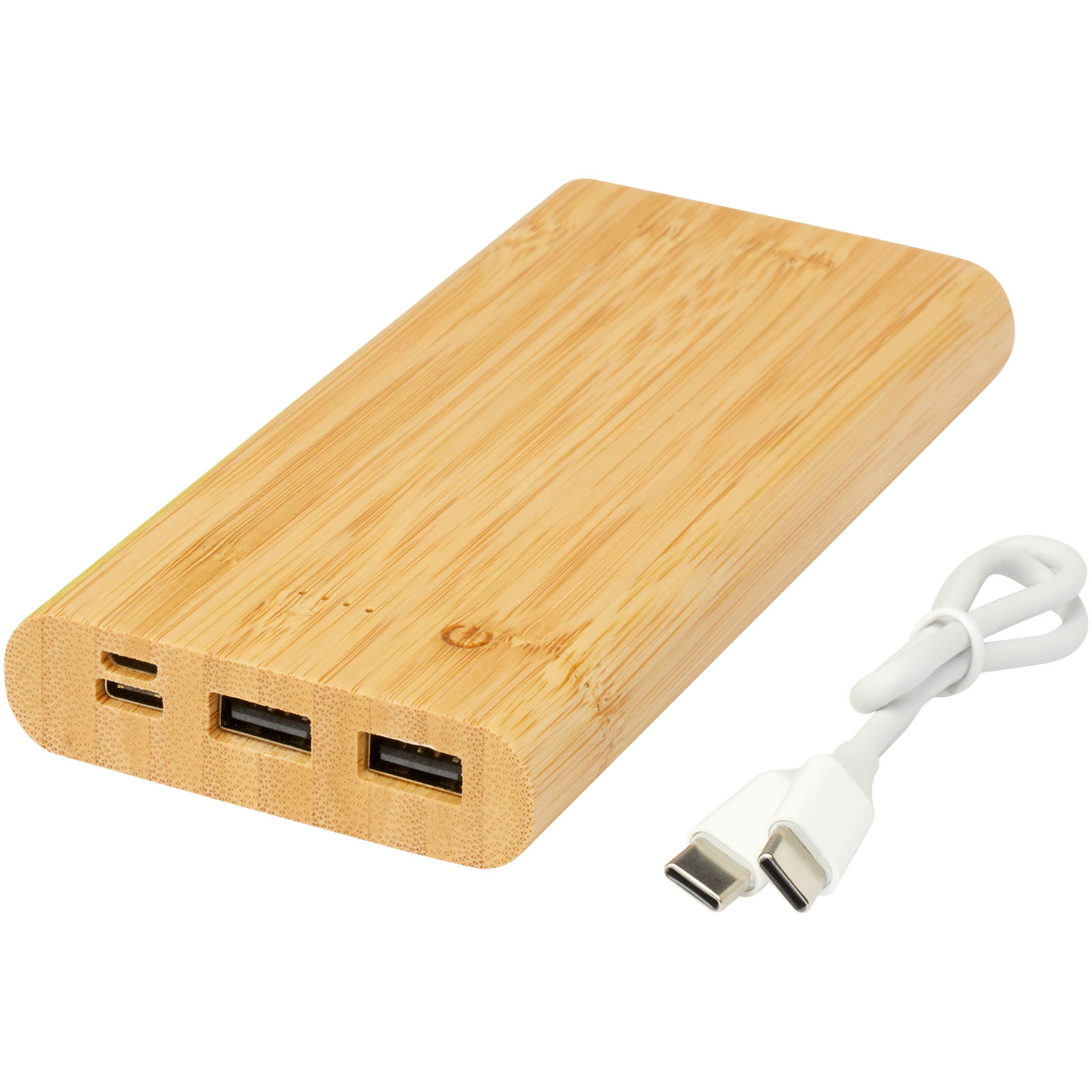 Holz, Powerbank, USB-C, Ladegerät, Dynamo