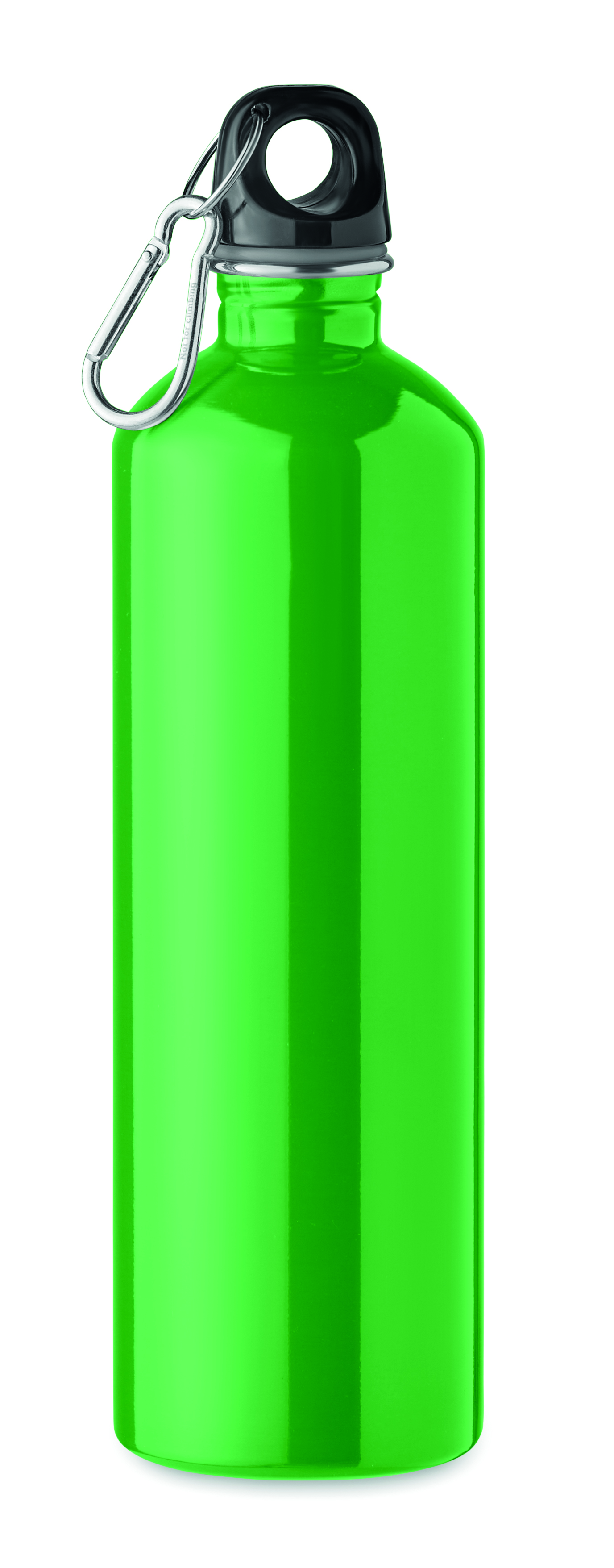 Trinkflasche, Aluminiumkappe, Karabiner, Grün, Wasserflasche, Trinkflasche, Grün, Kappe mit Clip, Schlüsselanhängerclip, Wasserflasche, Trinkflasche, Aluminium/Schraubverschluss, Carabiner, Grün, Wasserflasche