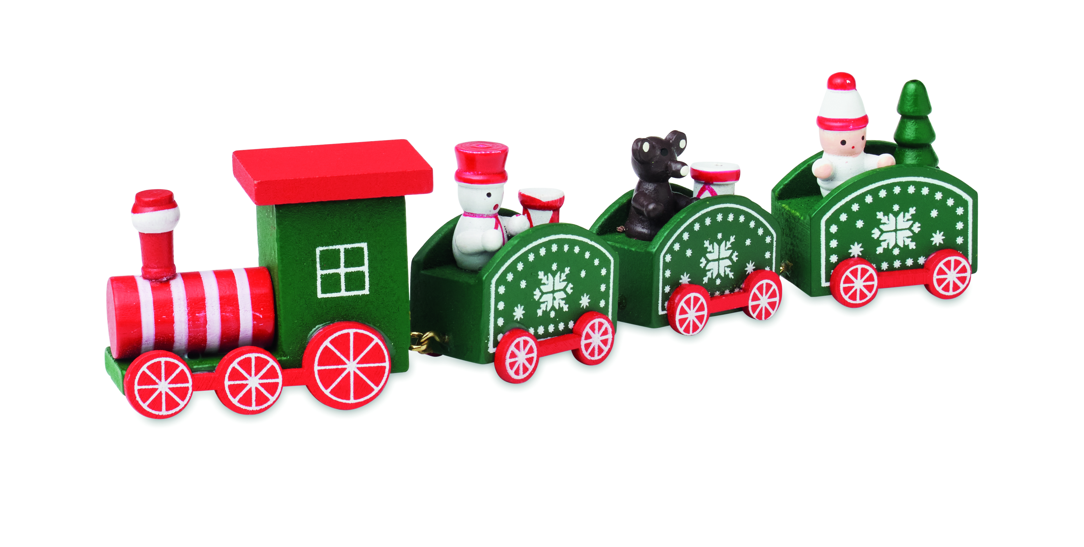 Holzspielzeug, Weihnachtstrenner, Kleine Lokomotive, Holzzug, Winterdécor, toy, train, train set, wooden, Christmas, Holzzug, Spielzeugzug, Weihnachtsdeko, Klemmbaustein, Roter Zug, Holzspielzeug, Weihnachtszug, Kleinmodell, rote Wagen, grüner Dampflok