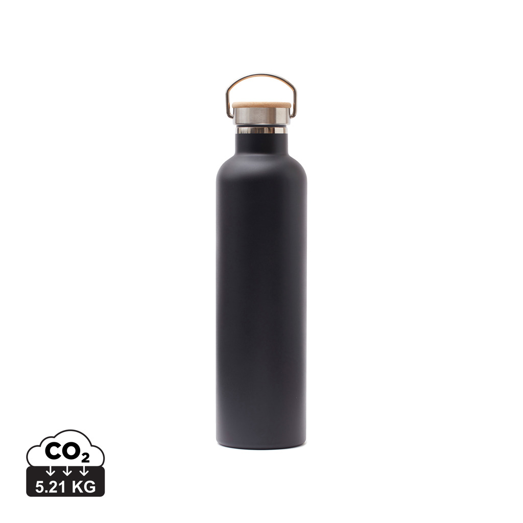 Flasche, Wasserflasche, Shaker, wasserflasche, stahl, matte, schwarz, kappe