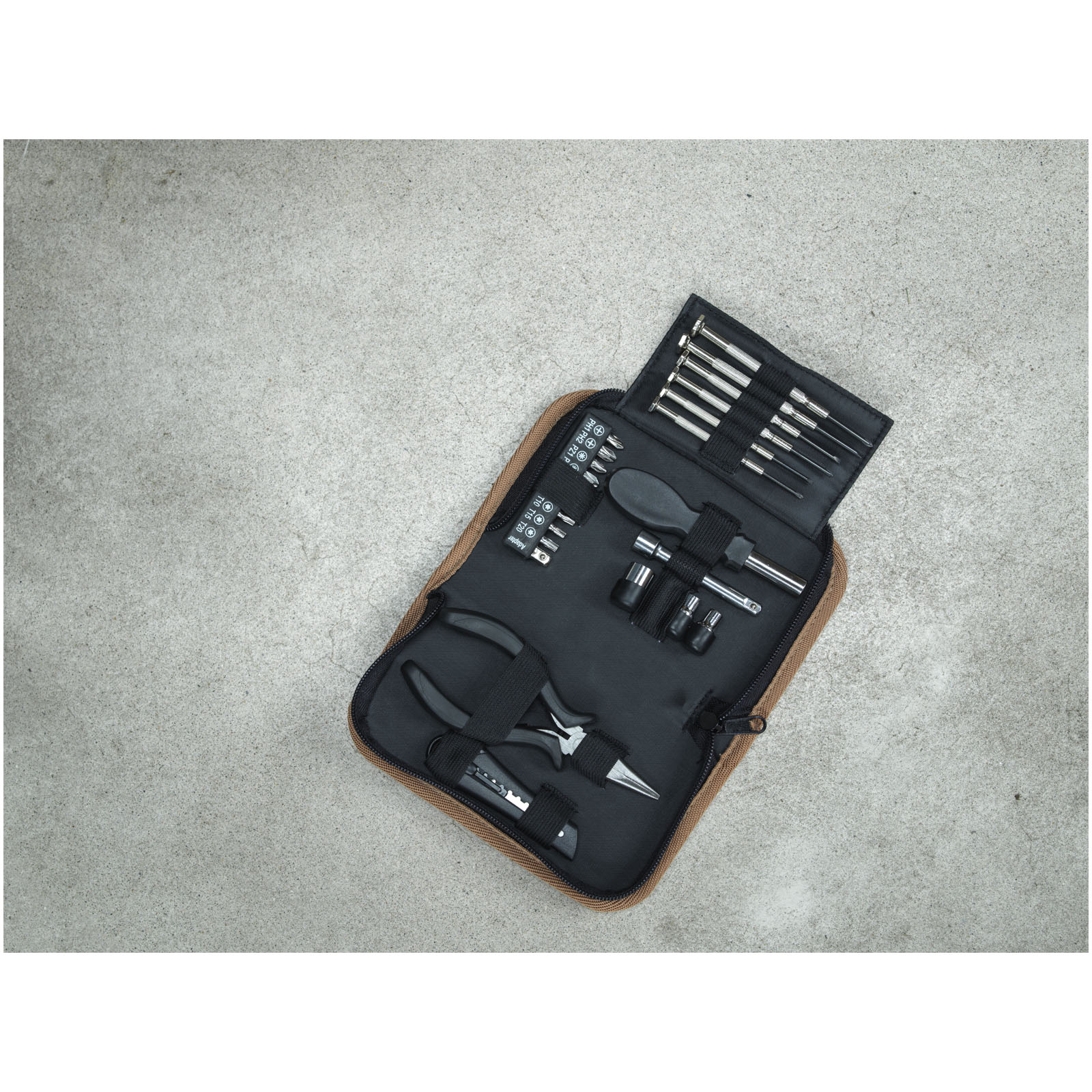 Werkzeugset, Schraubendreher, Zwecketui, Metall, Kit-Komponenten