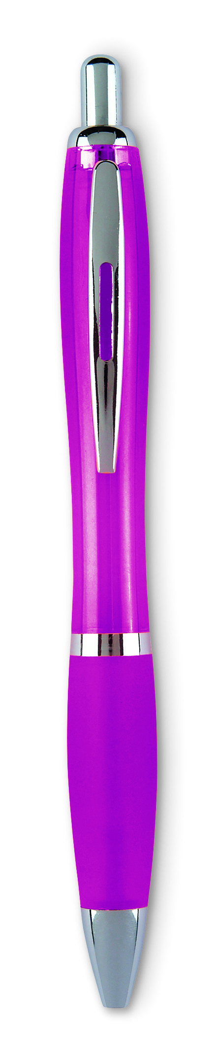 Kugelschreiber, Schwarz, Violett, Metall, Kappe