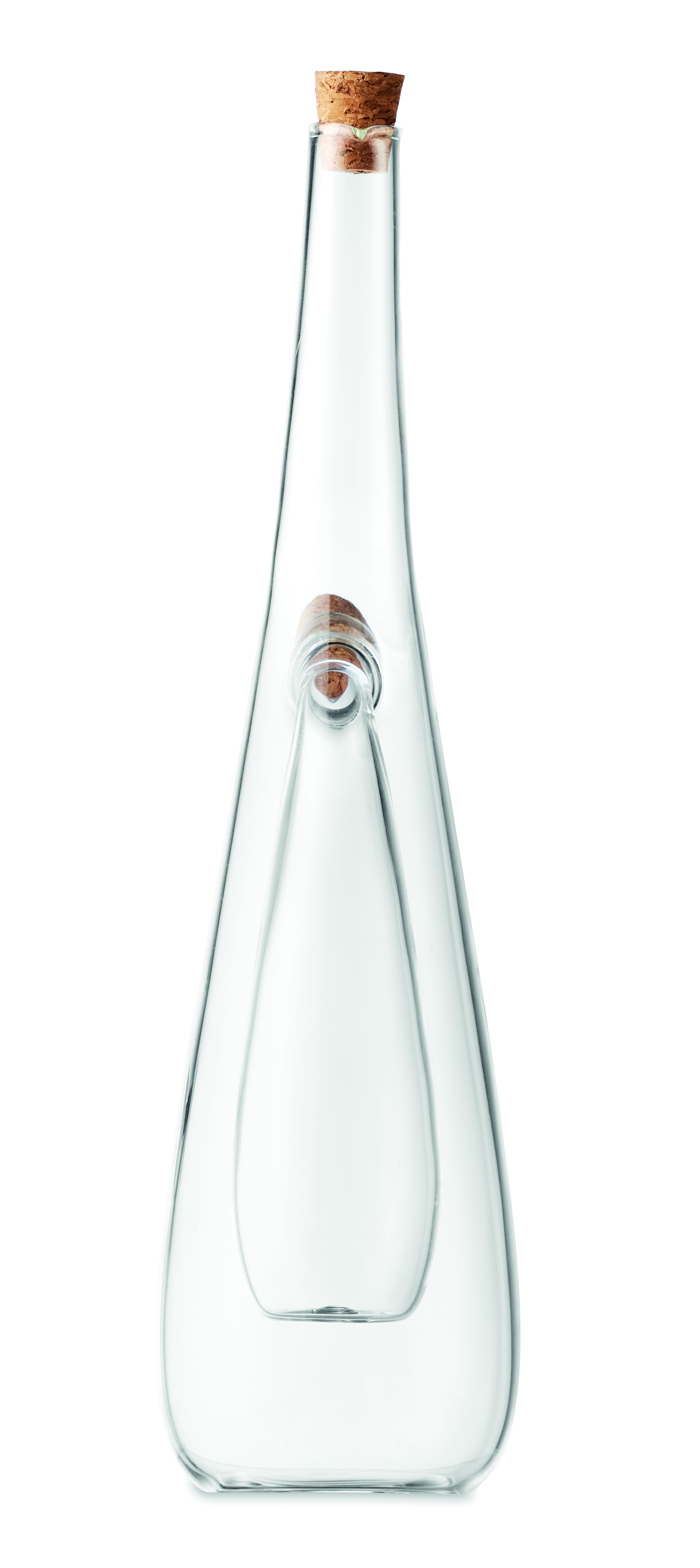 glasflasche, glastrinkflasche, korken, spitze, minimalistisch
