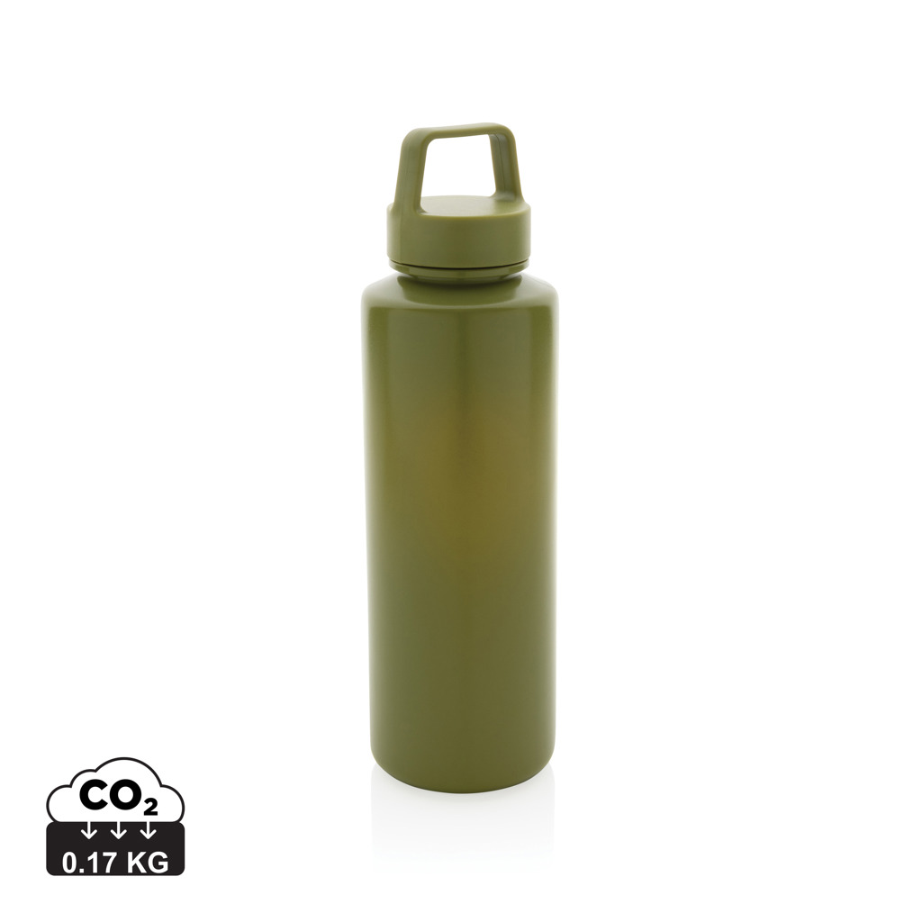 wasserflasche, metallflasche, grün, sportflasche, deckelband
