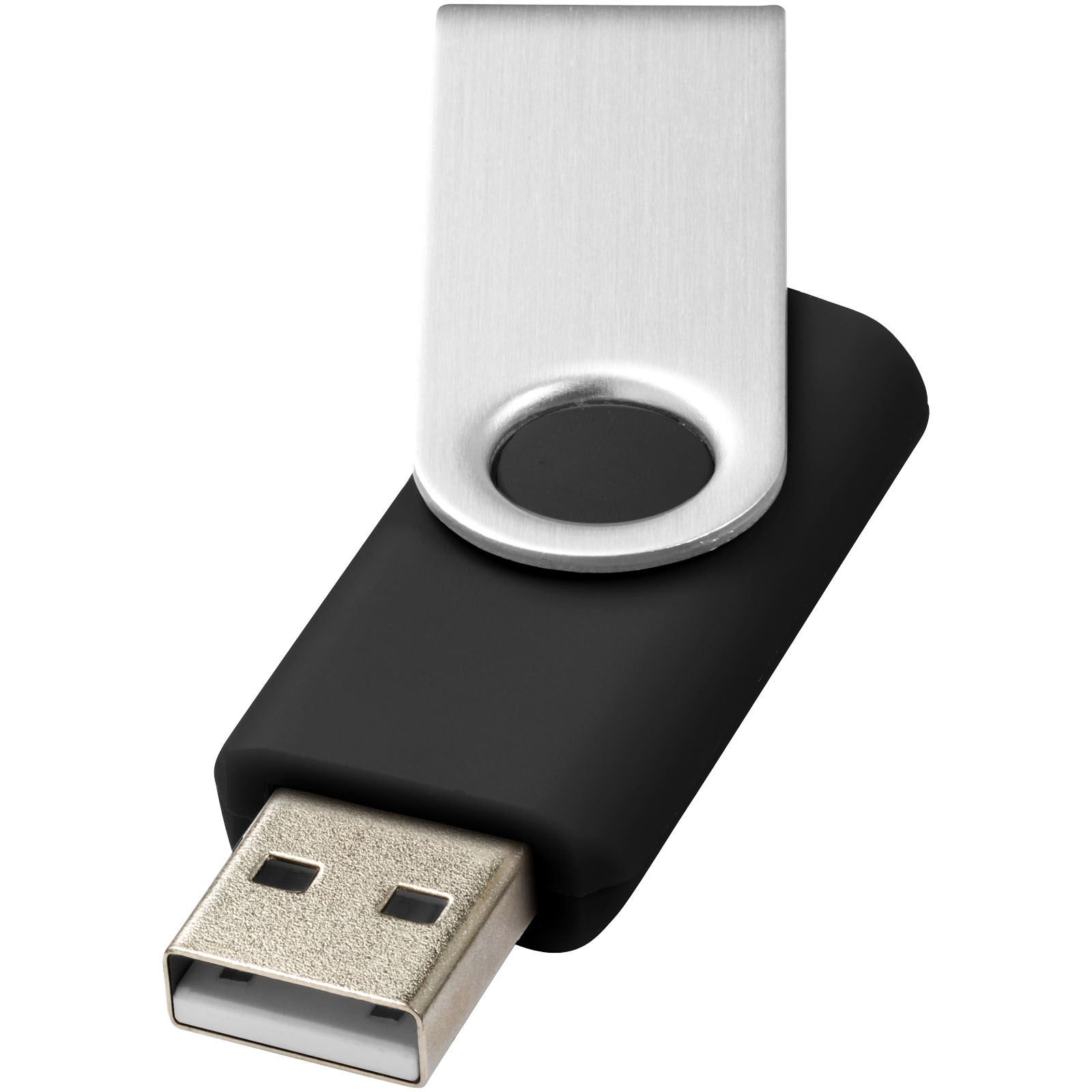 USB-A, Flashdrive, Metall, Metallgehäuse, Drehbares Hub, USB-A-Stick, Metalldrehgriff, Schwarz, USB-Adapter, Schwenkbar, usb, flash drive, metal swivel, metal swivel cap, pendant USB, USB, USB-A, Flash Drive, Metall-Schwenk, schwarz Kunststoff