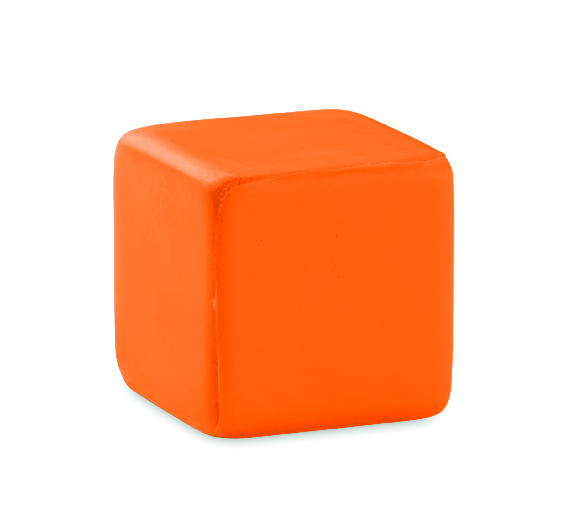 orange Cube, foam block, soft cube, bright orange, school toy