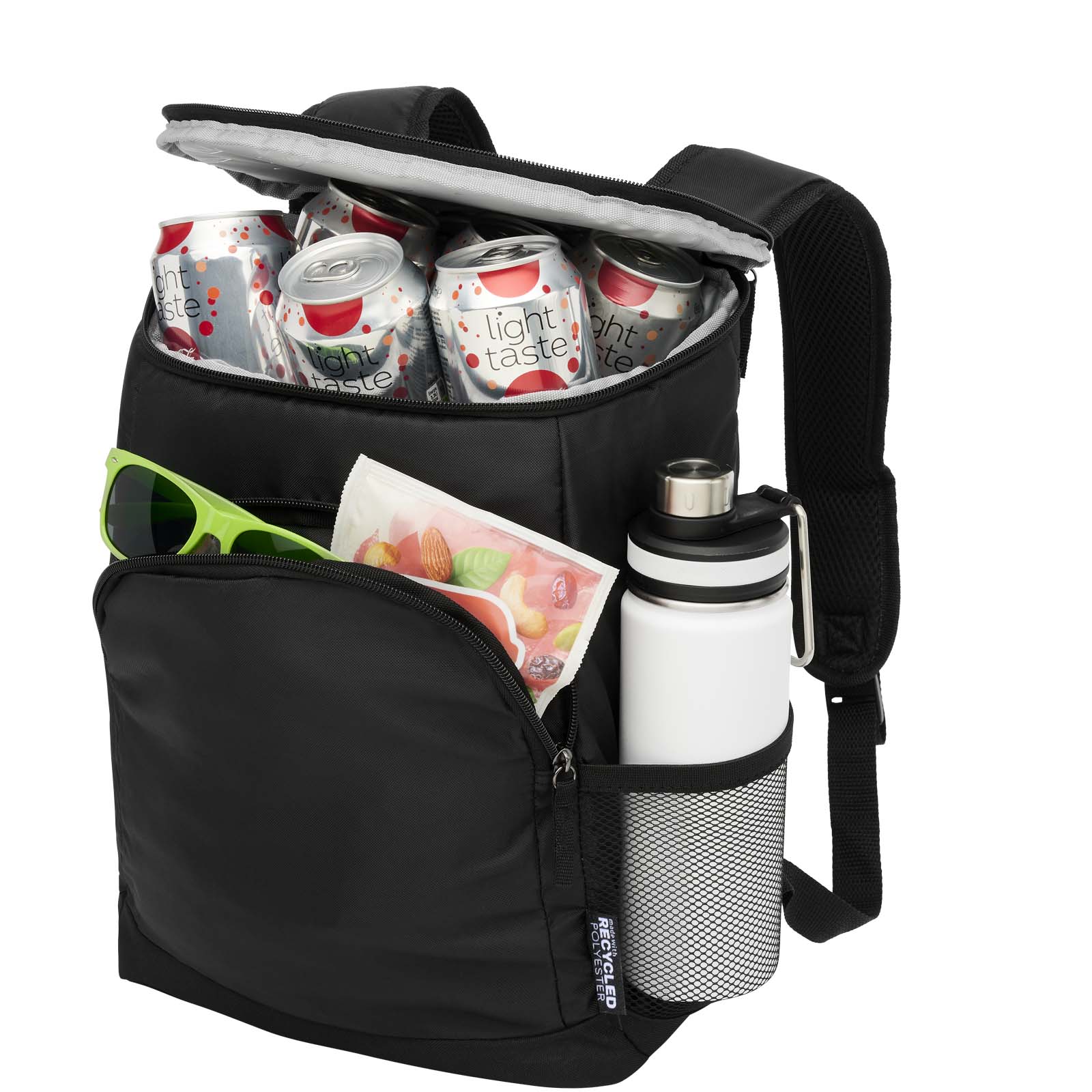 Rucksack, Kühlrucksack, Tasche, Netztasche, Wasserflasche