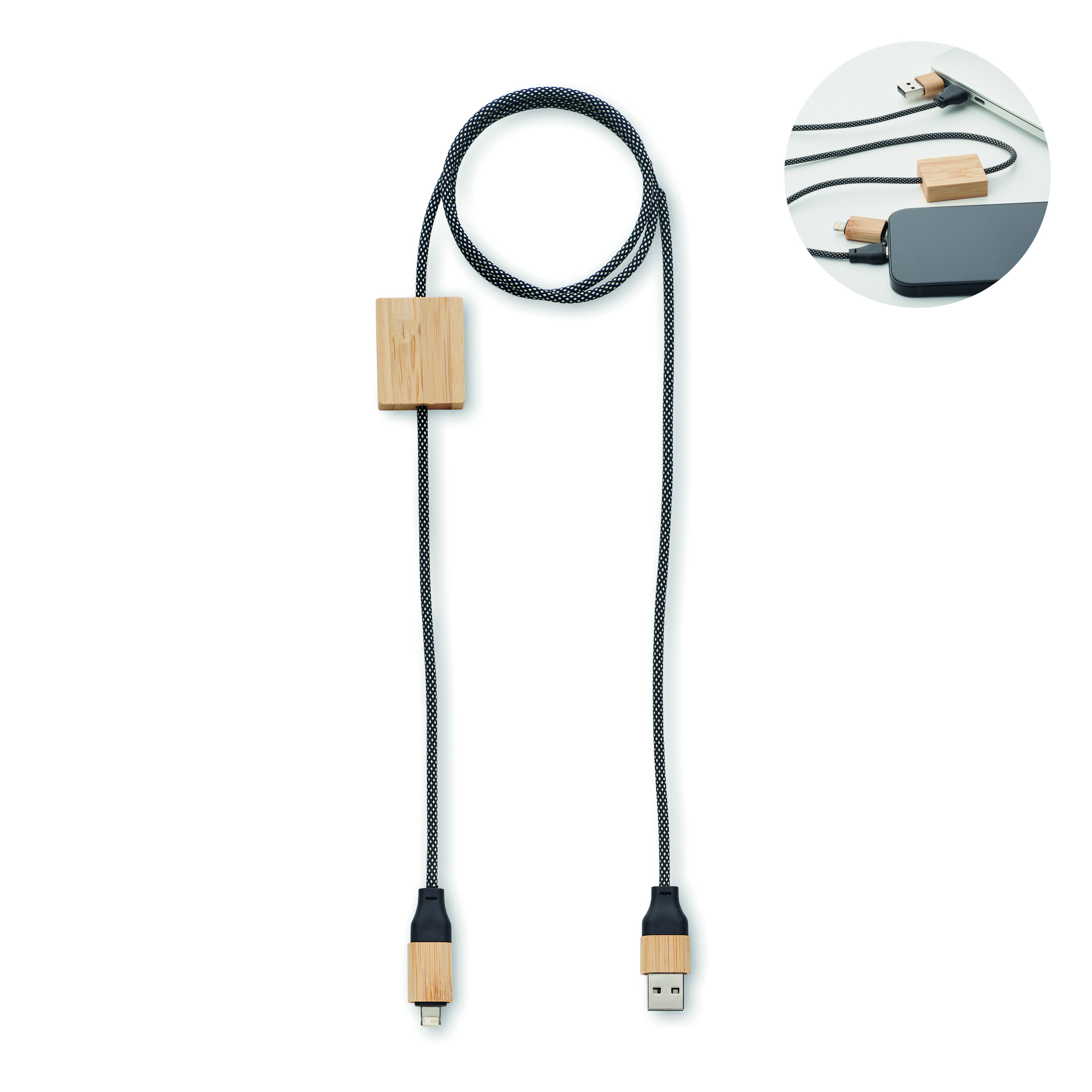 Lanyard, USB-C, Holzblock, Kabel, Handykabel, USB-C zu USB-A Kabel, Holzstopp, geflochtenes Kabel, Kabel Organizer, Ladekabel, Kabel, Ladekabel, USB-C, Holzblock, geflochtenes Kabel