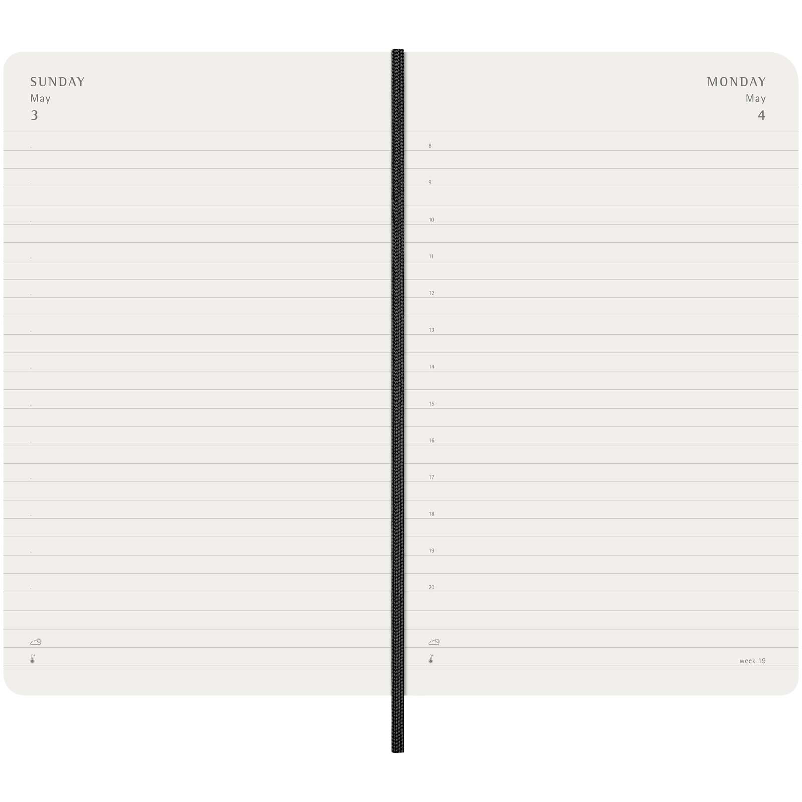 Kalender, Notizbuch, Liniert, Weiches Cover, Gummiband