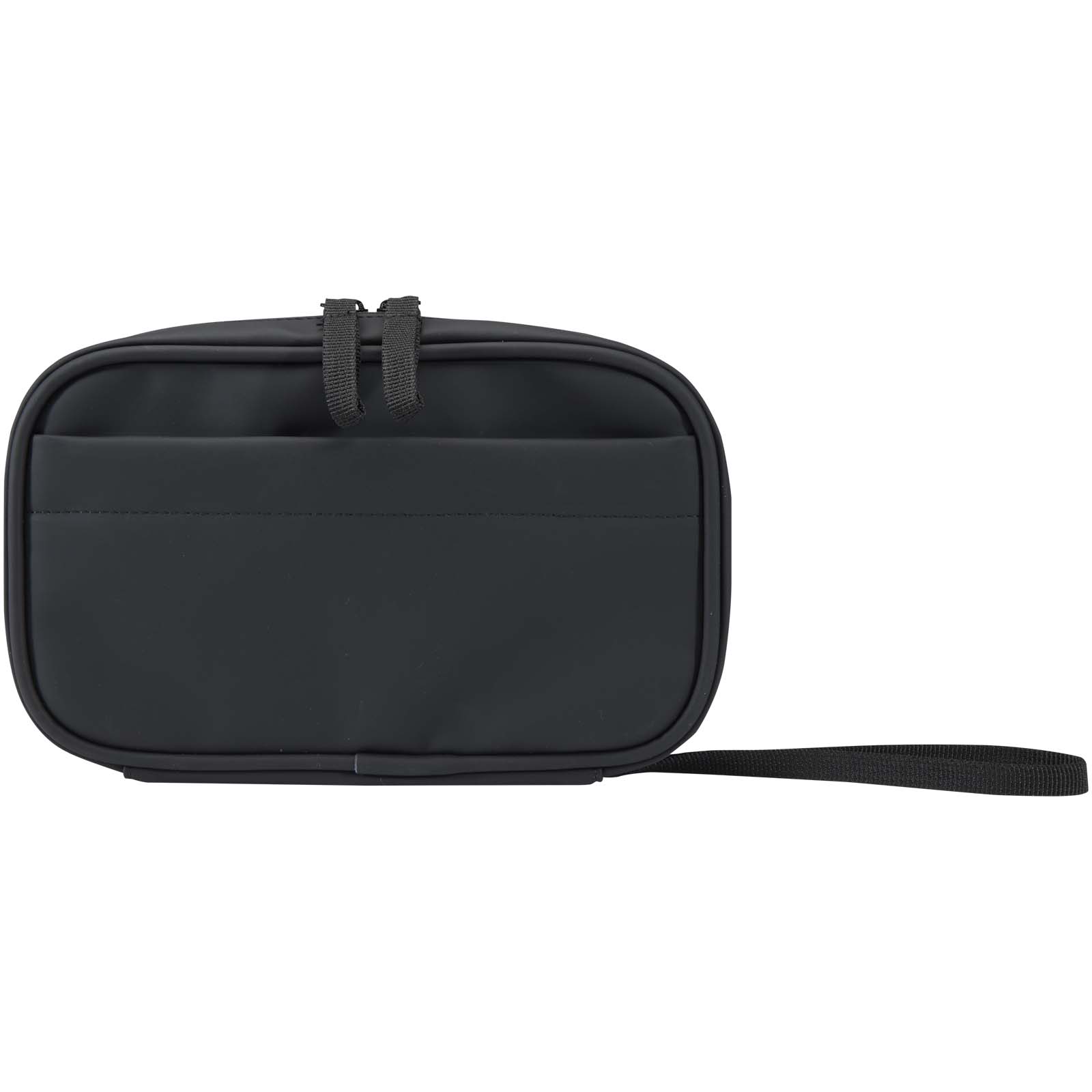 kosmetiktasche, reissverschluss, schwarz, glatte oberfläche, seitentasche