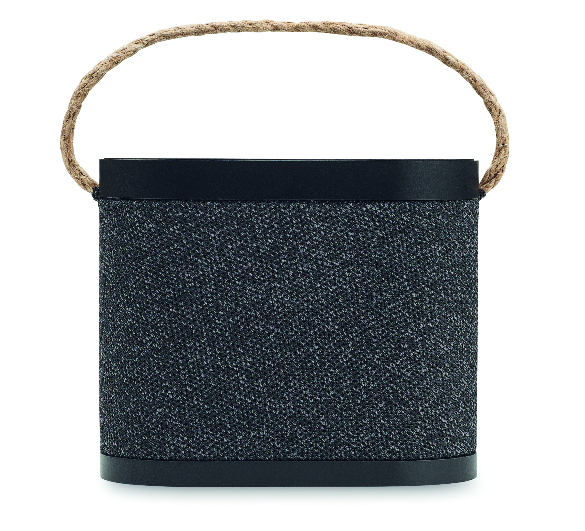 Korb, Tragetasche, Stoffkorb, Rope-Griff, Grau/Schwarz, Lautsprecher, Bluetooth, Korbform, Grau, Tragbarer Speaker, sprecher, bluetooth, tragbar, gewebe, griff