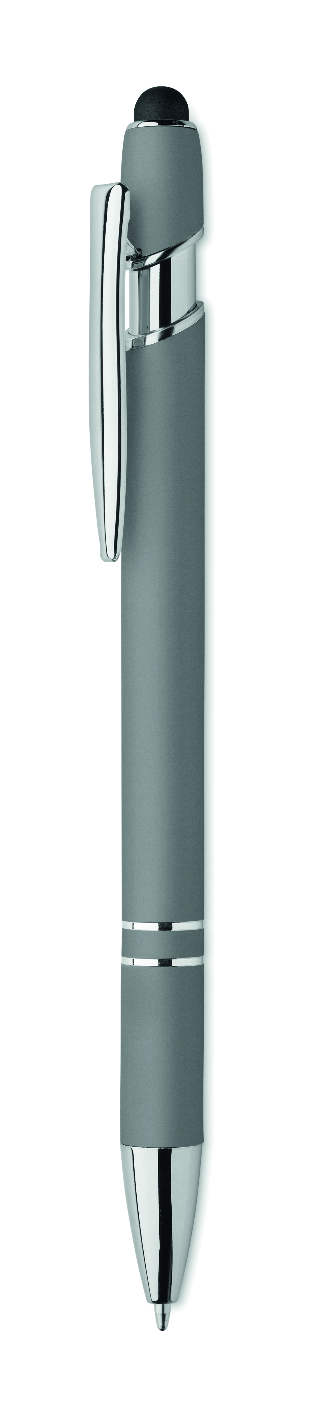 gelstift, rollerball, kugelschreiber, metall, grau