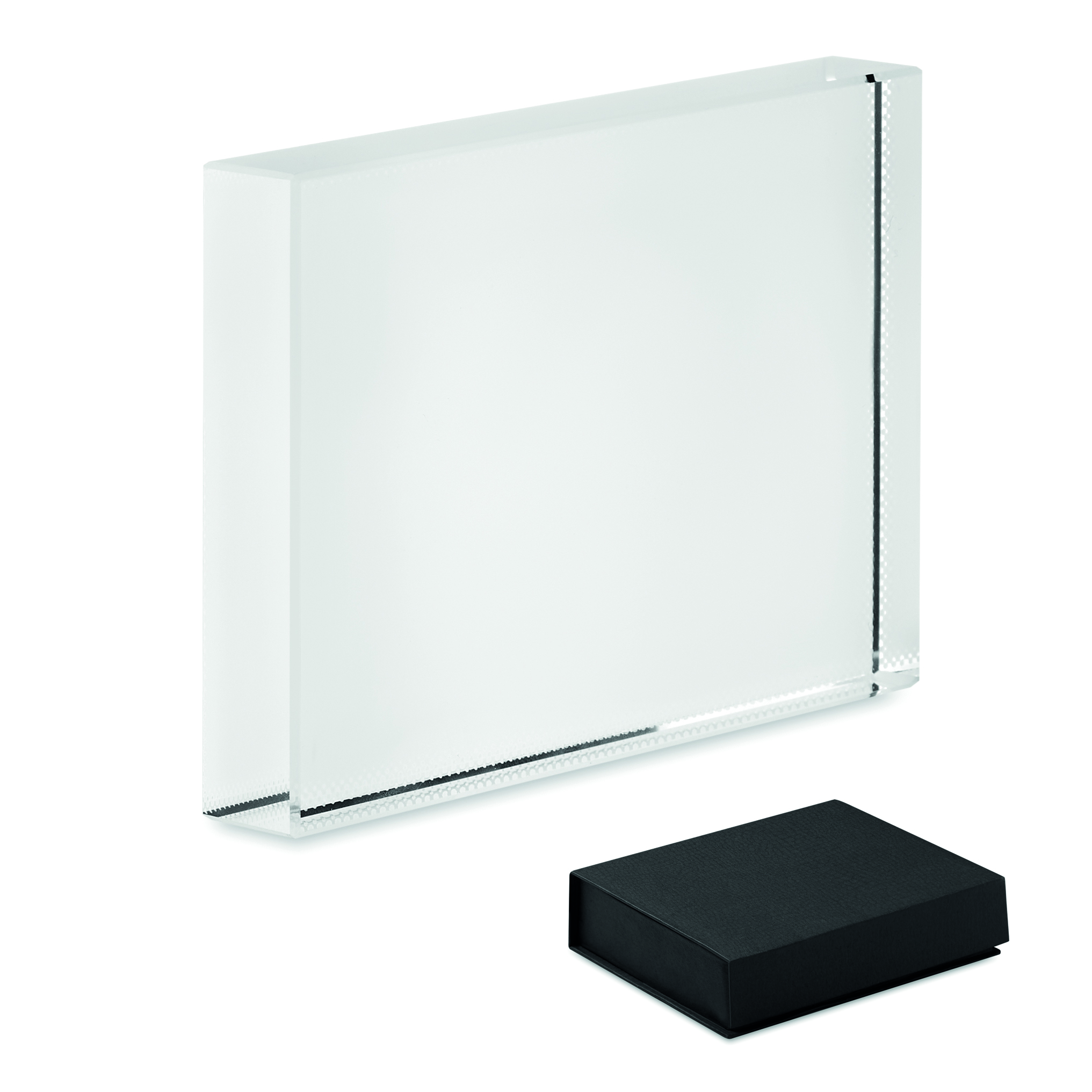 Acrylplatte, klarer Paneel, glasähnliches Panel, rechtwinkliges Schild, schwarze Box