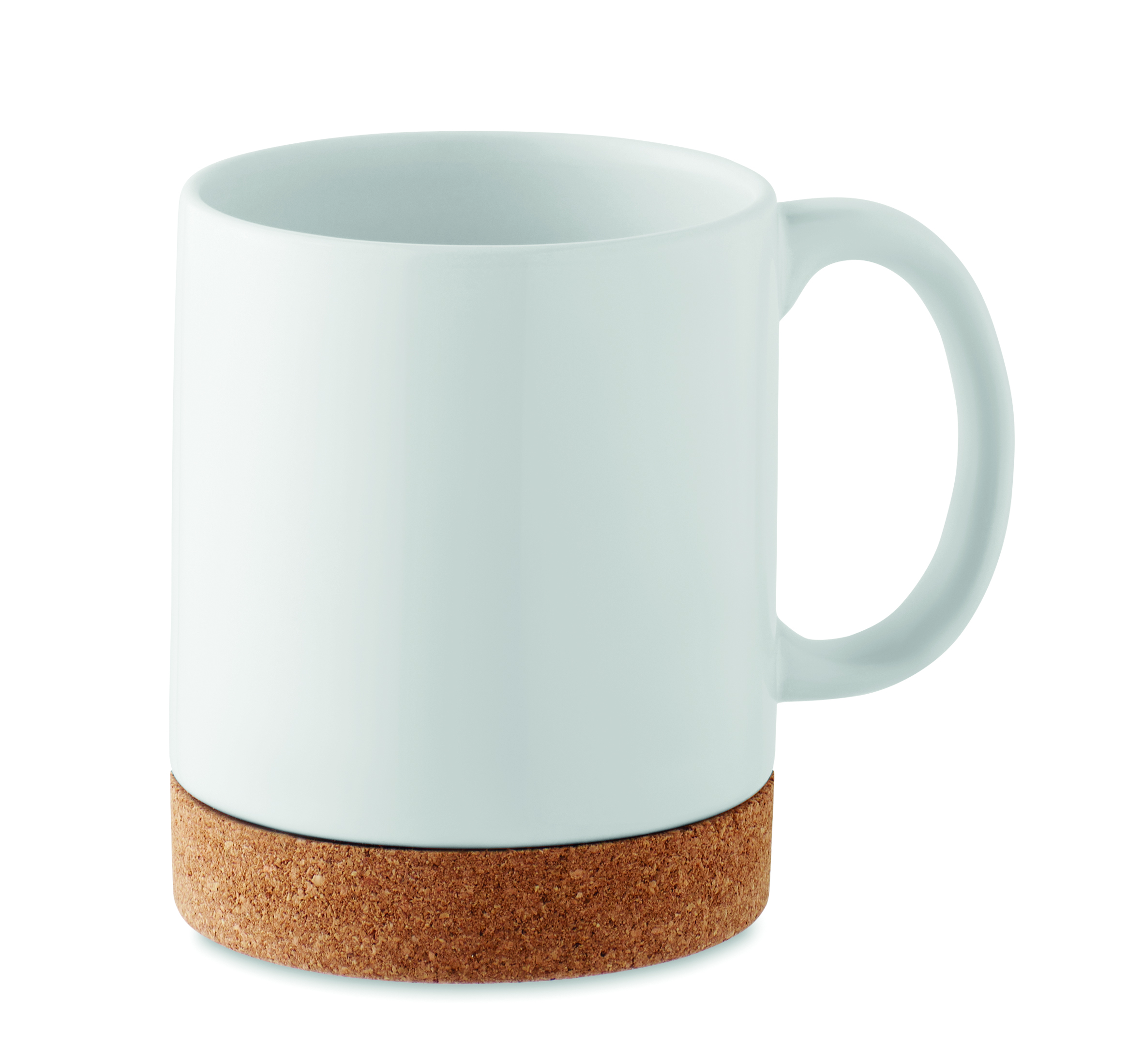 Becher, Keramiktasse, Korkboden, hellblau, Hochformat, Tasse, Keramiktasse, Korkboden, einfarbig, Becher mit Korkboden, Kaffeetasse, Becher, Korkuntersetzer, Keramik, Einfaches Design, Becher, Kaffeetasse, Korkboden, hohe Tasse, einfarbig