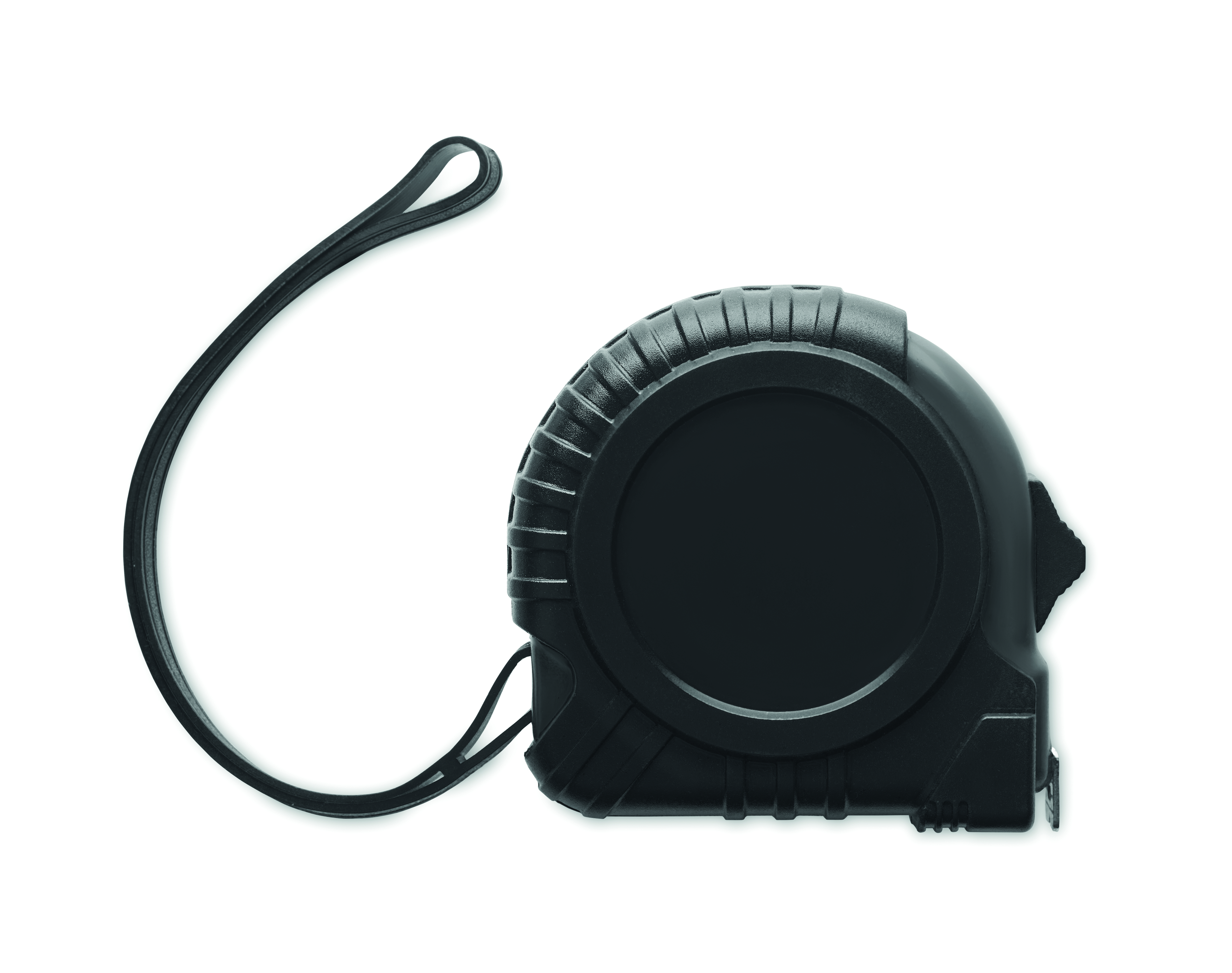 Taschen Maßband, Tape Maßband, Rund-Ummantelung, Schwarz, Kabelband