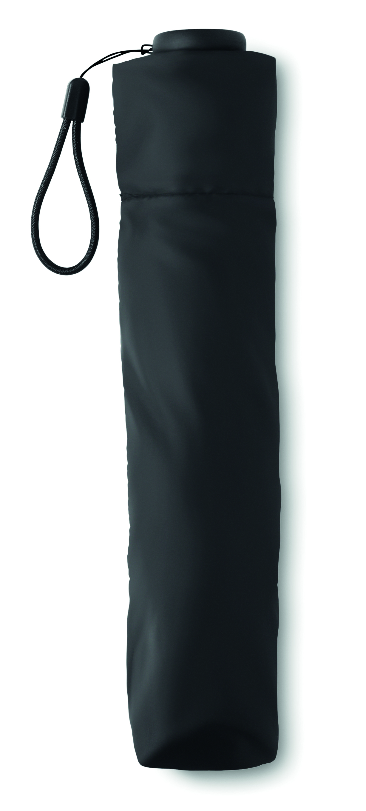 Regenschirm, Kompakt, Schwarz, Schirm mit Griff, Kordelzug