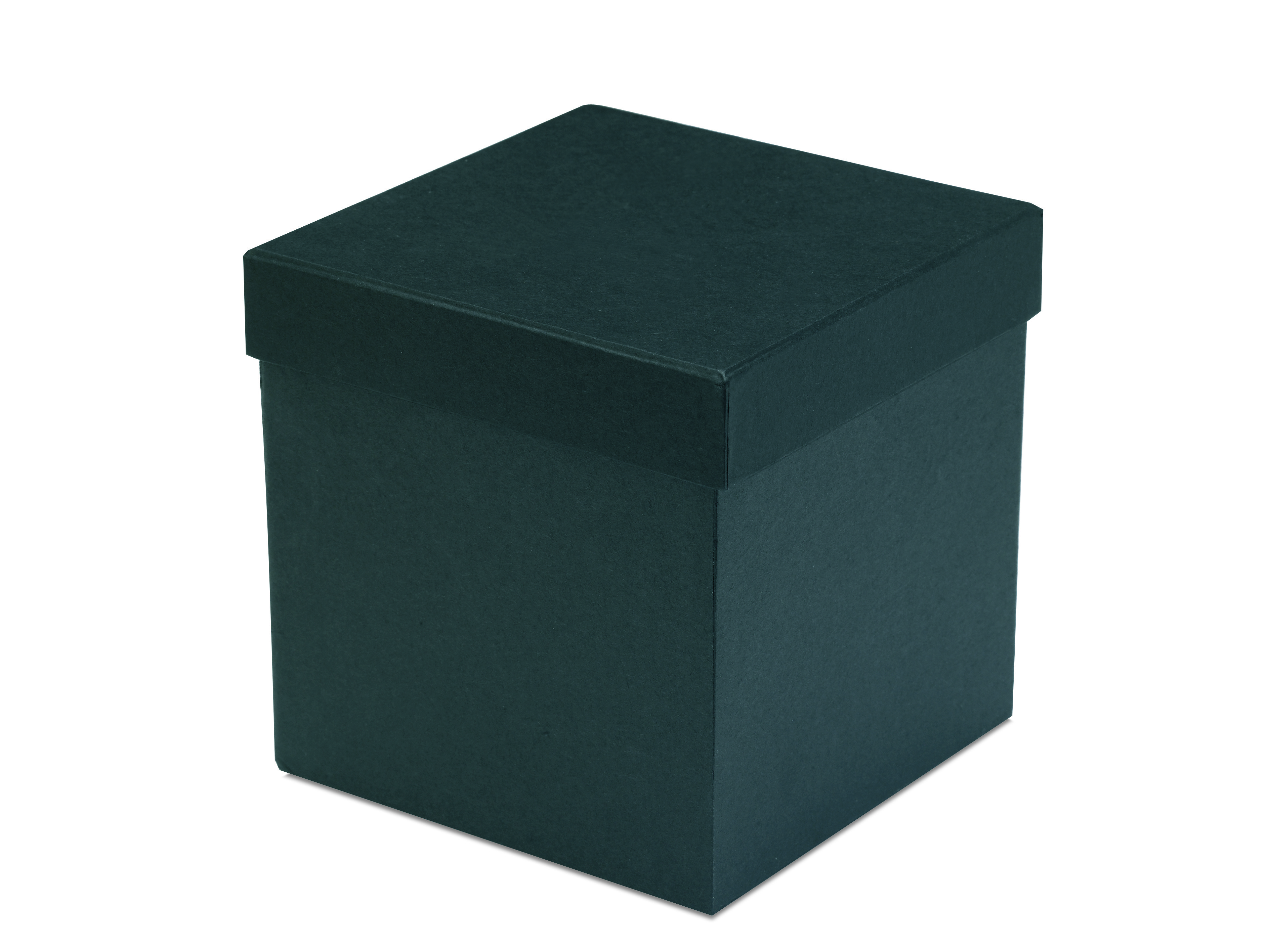 box, Geschenkbox, quadratisch, dunkles Grün, Deckel